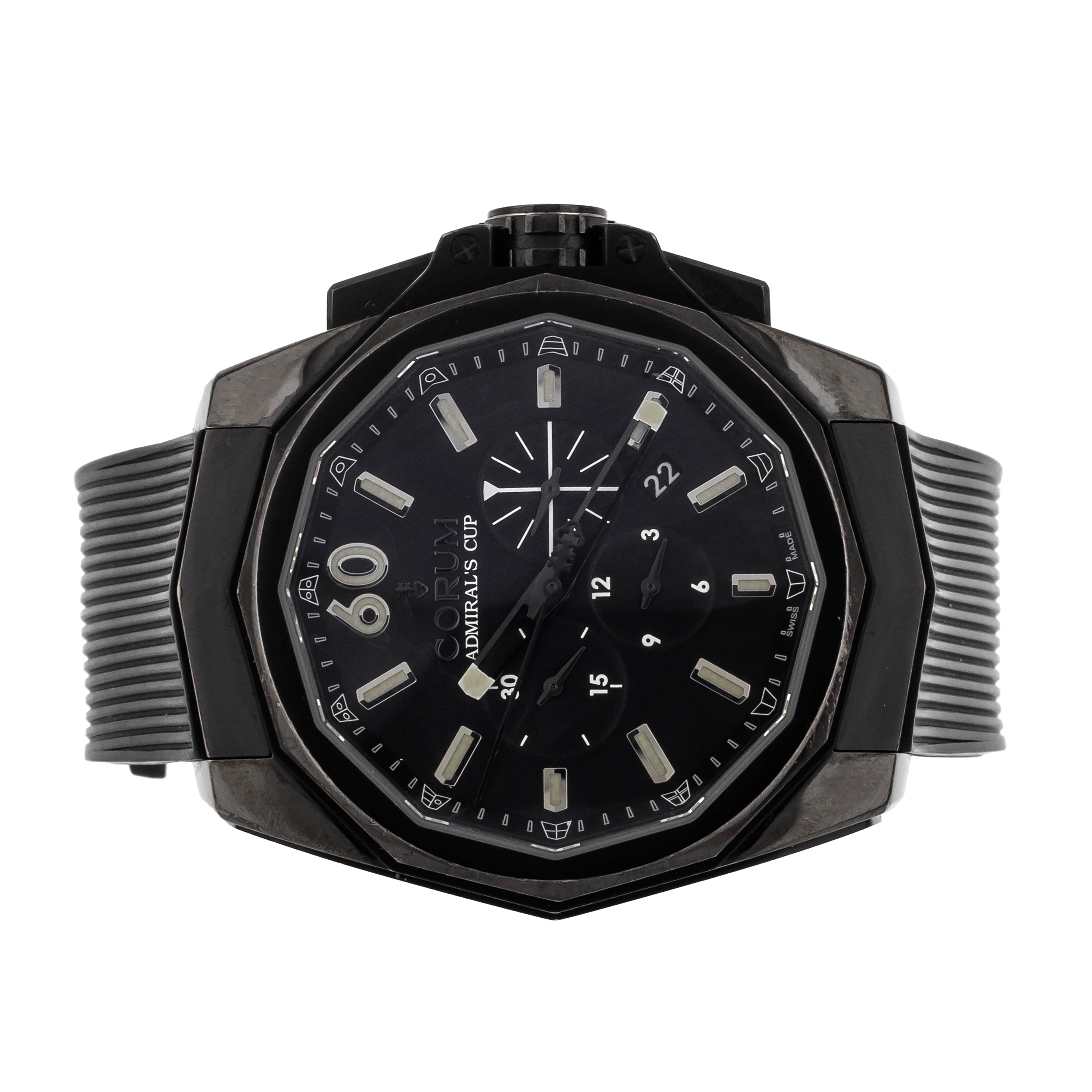 Corum Admirals Cup Challenger 44 Chronograph Complete Set. Ref: 753.771.24