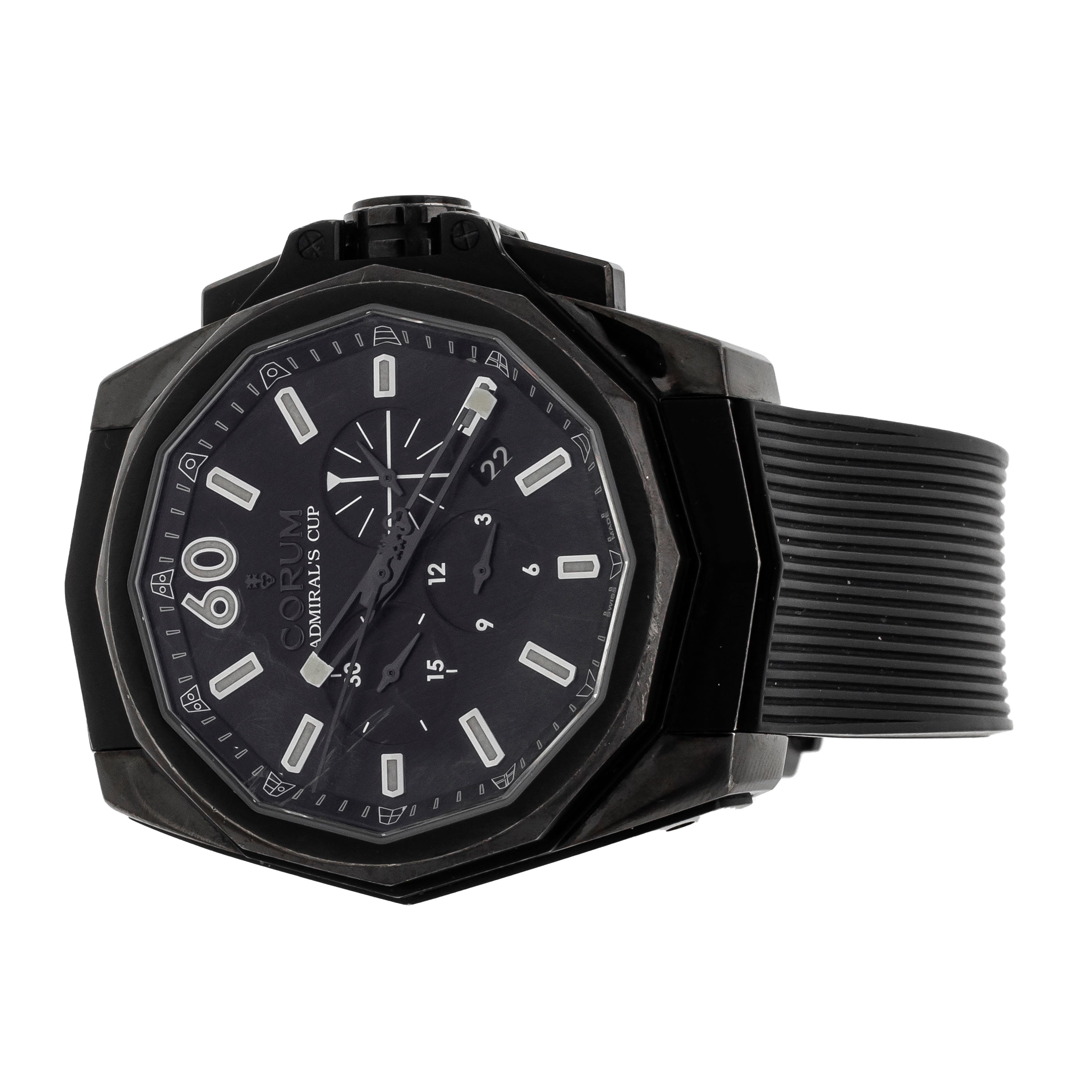 Corum Admirals Cup Challenger 44 Chronograph Complete Set. Ref: 753.771.24