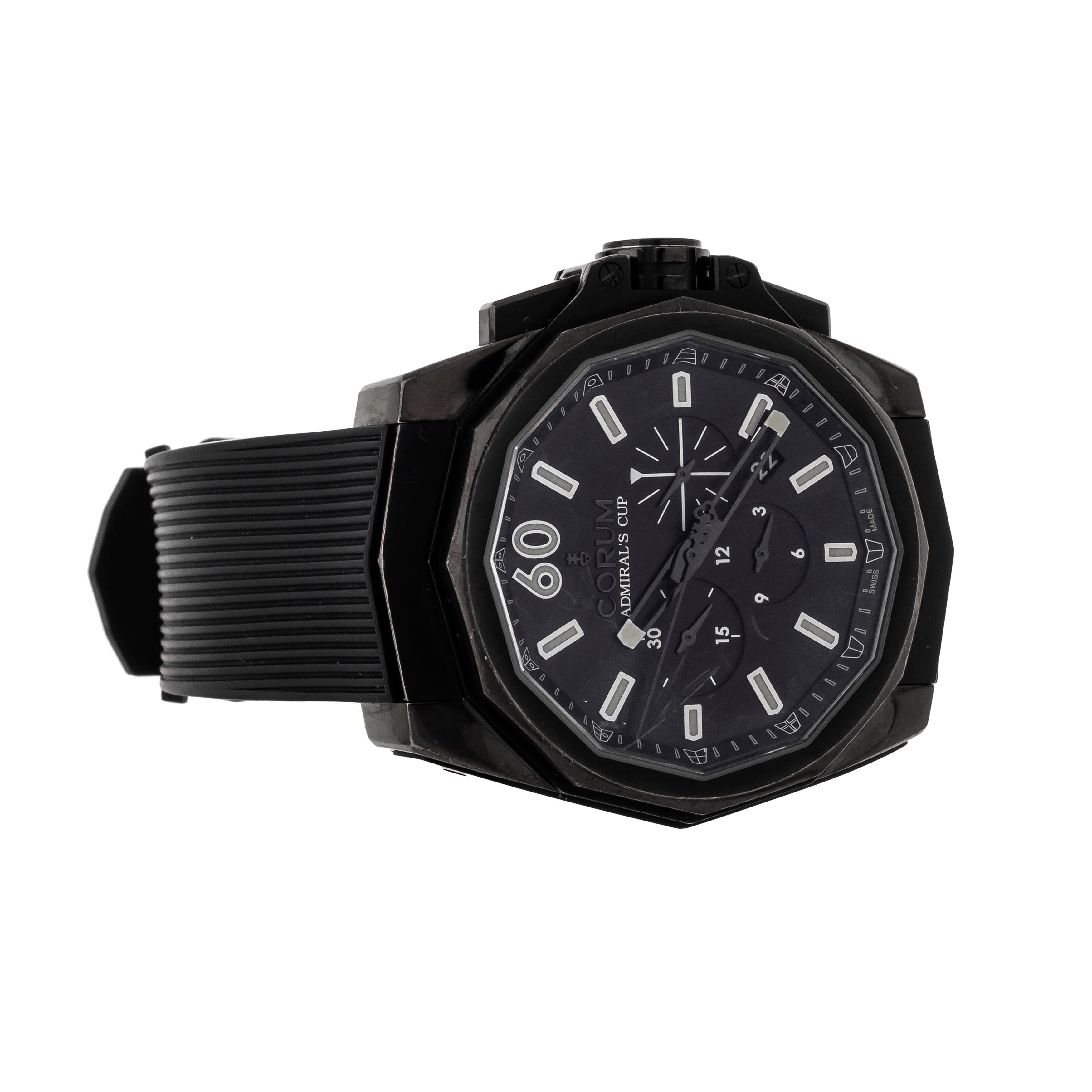 Corum Admirals Cup Challenger 44 Chronograph Complete Set. Ref: 753.771.24