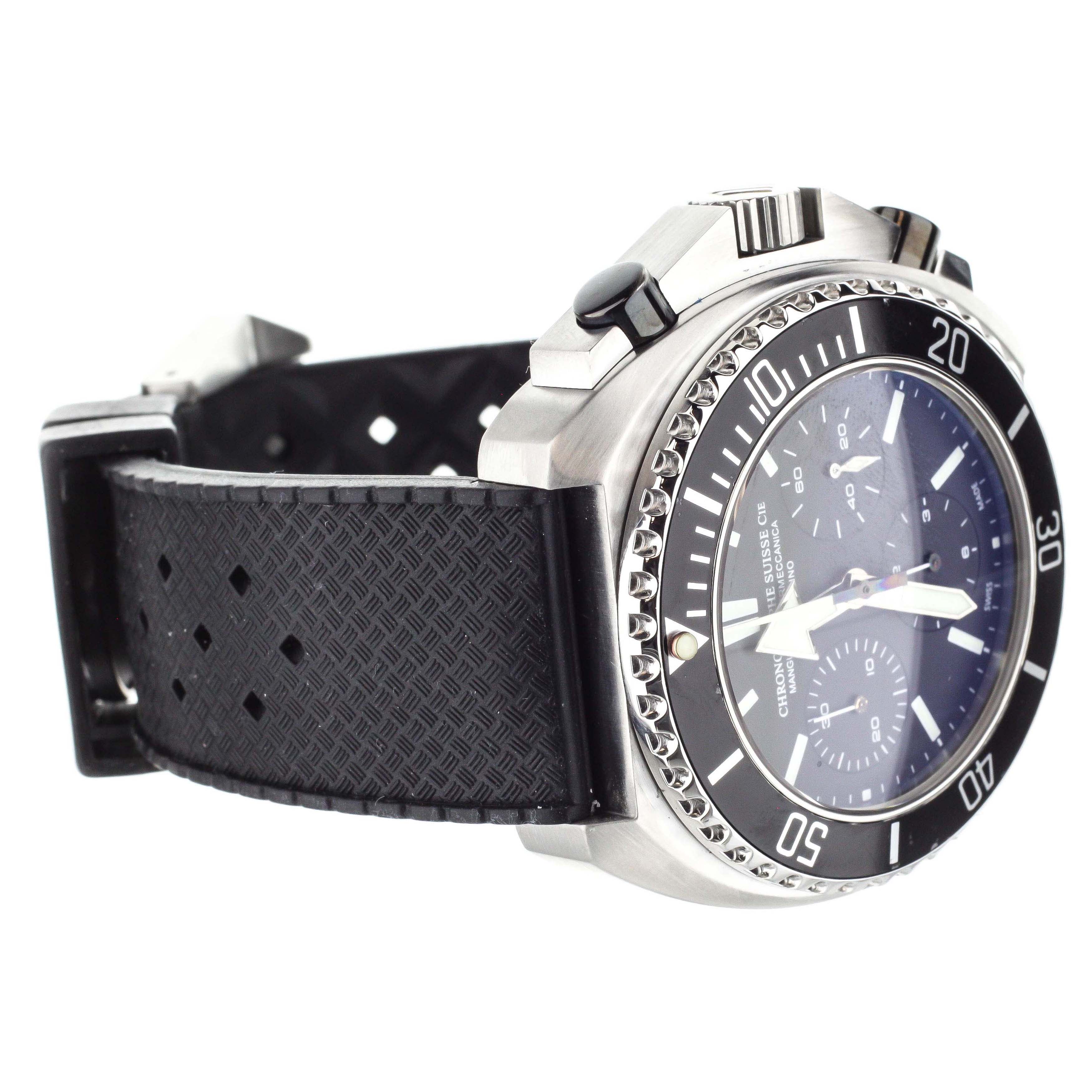 Chronographe Suisse Cie Mangusta Supermeccanic Steel Rubber 46mm csc261-000295