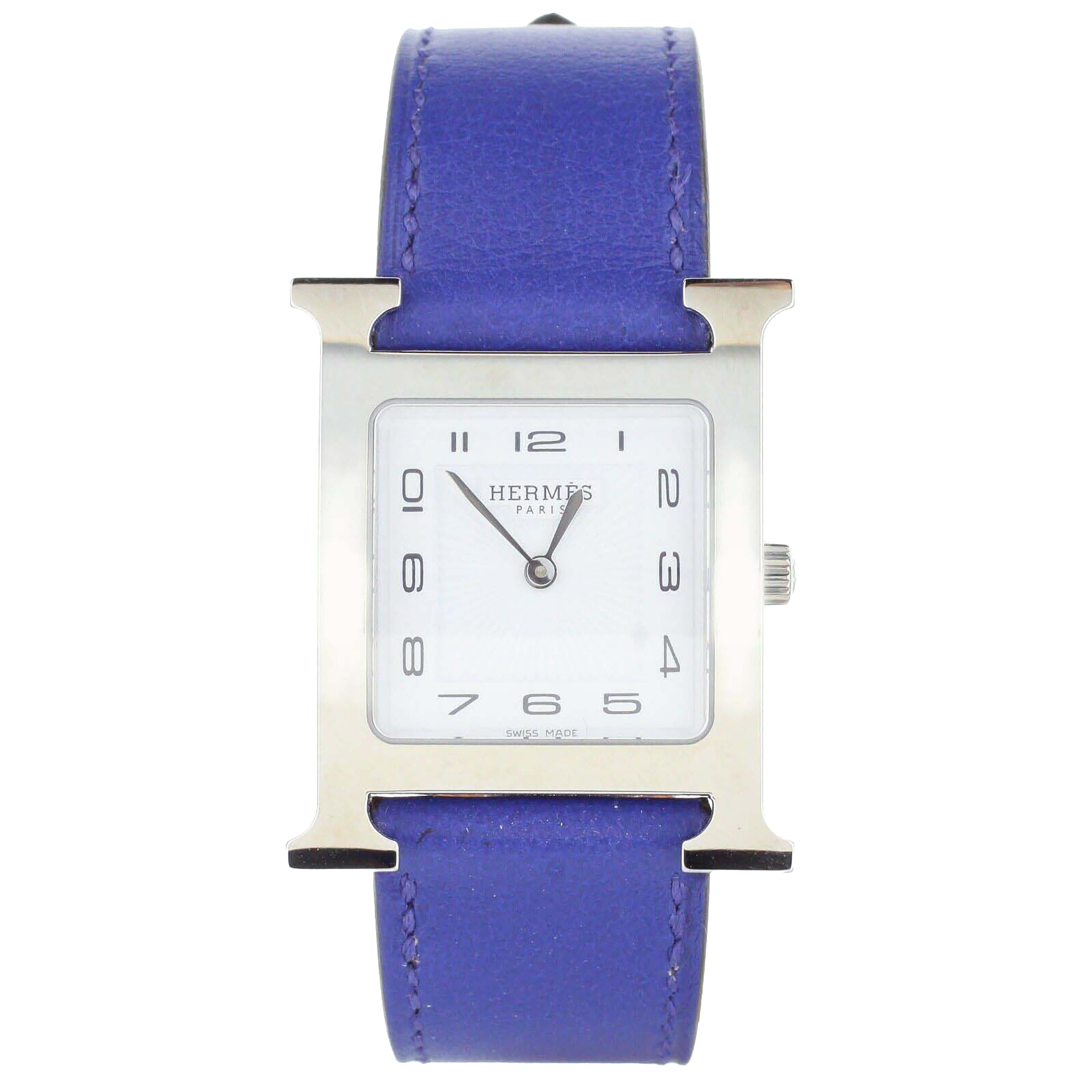 Hermes Heure H White Dial Stainless Steel Quartz 26x26MM W036793WW00