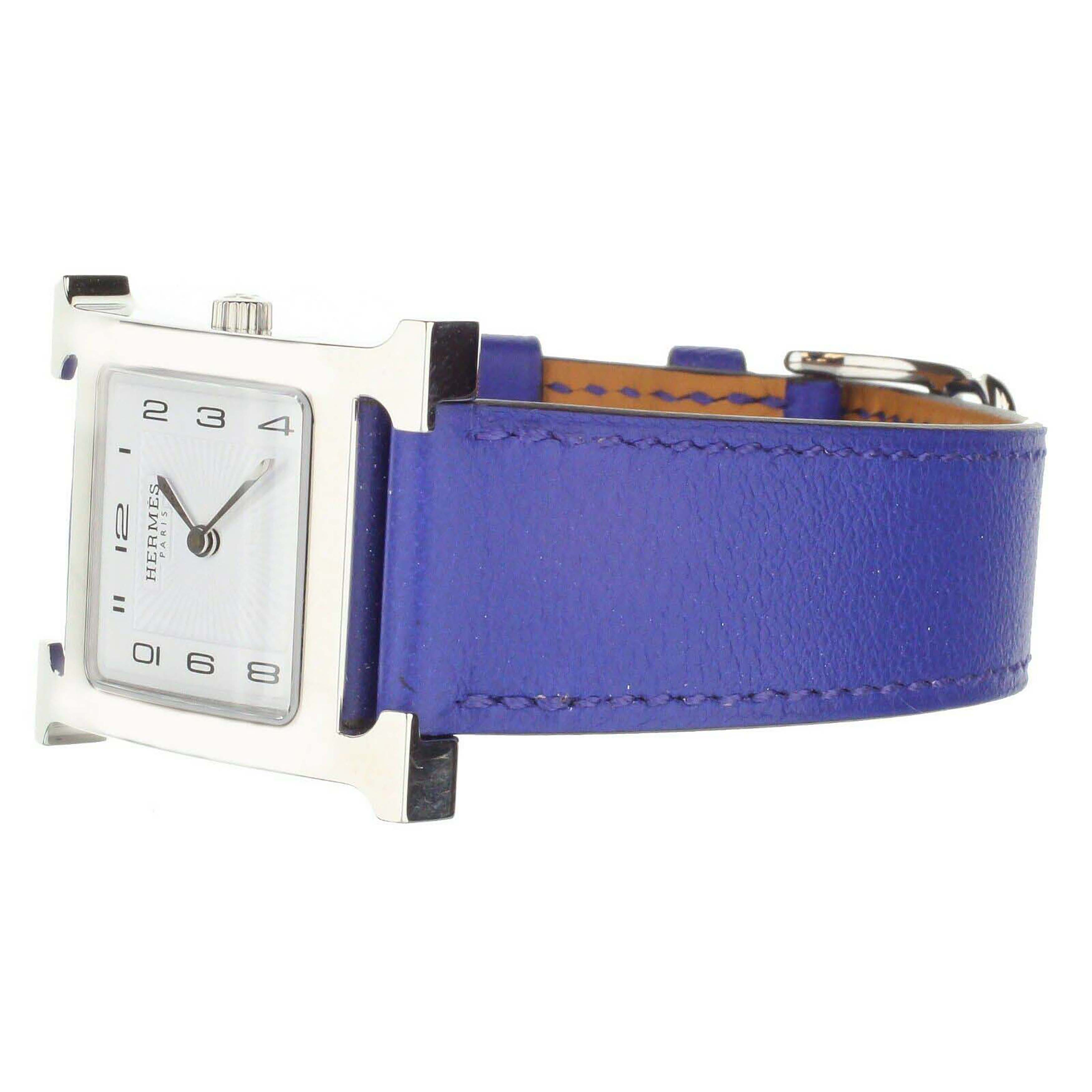 Hermes Heure H White Dial Stainless Steel Quartz 26x26MM W036793WW00