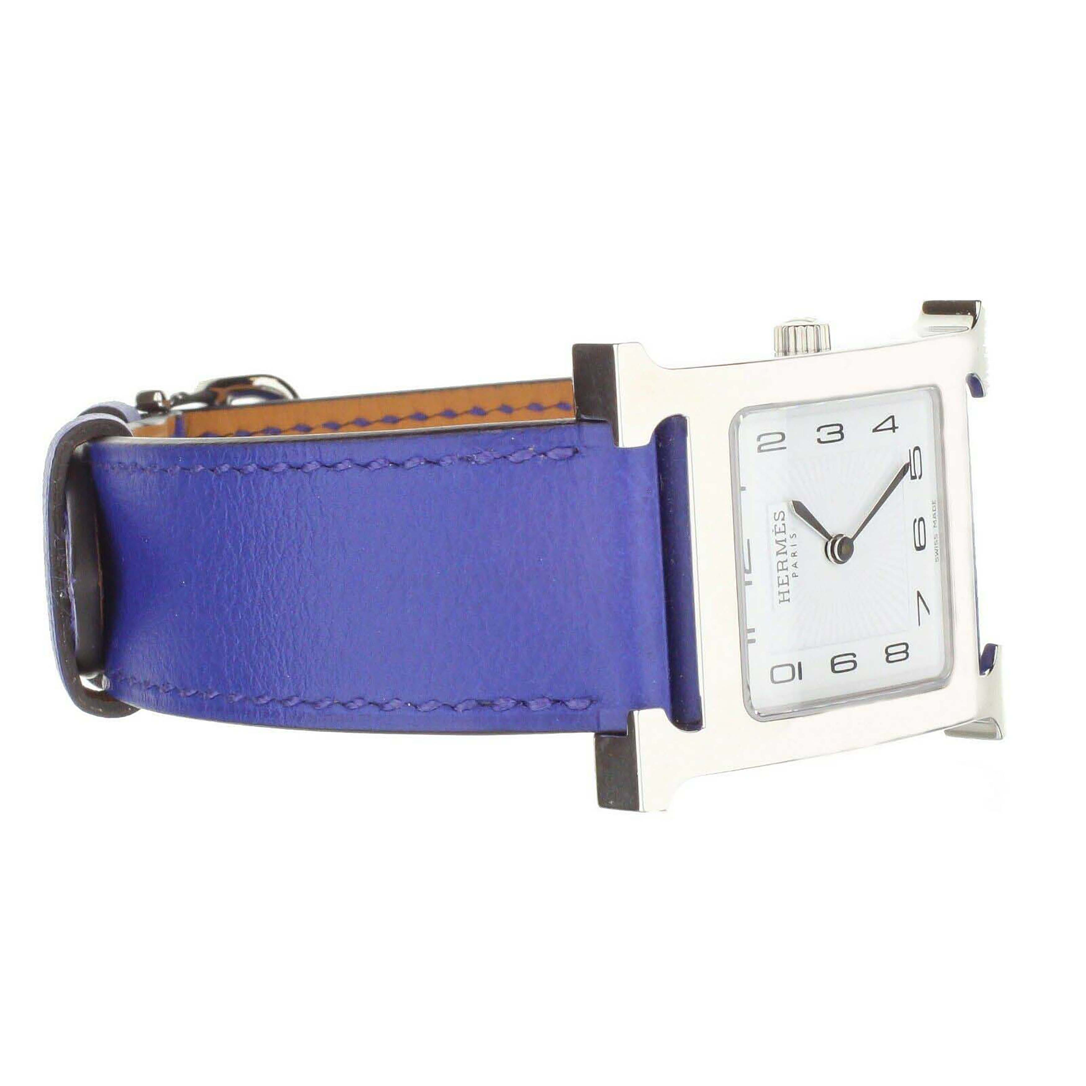 Hermes Heure H White Dial Stainless Steel Quartz 26x26MM W036793WW00