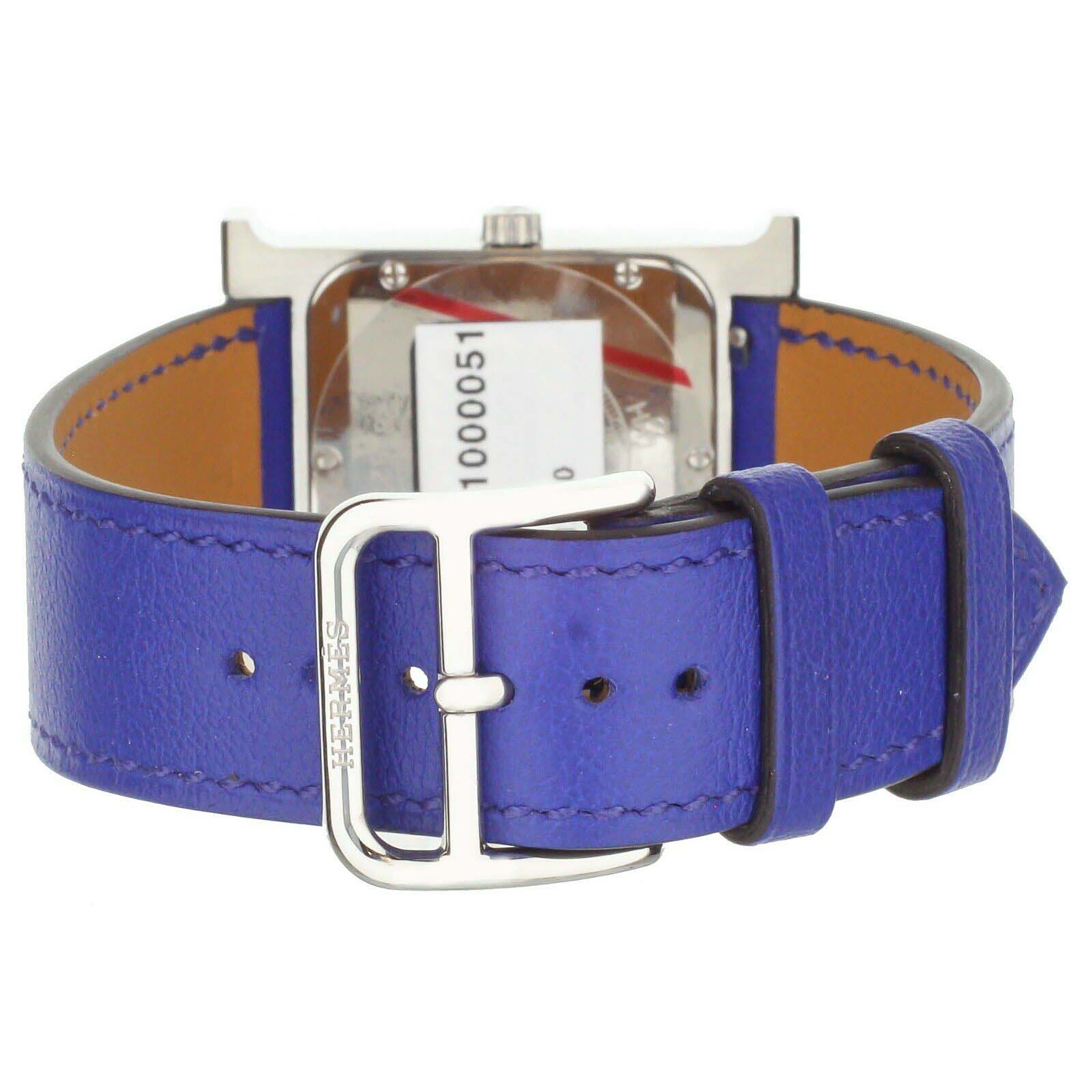 Hermes Heure H White Dial Stainless Steel Quartz 26x26MM W036793WW00