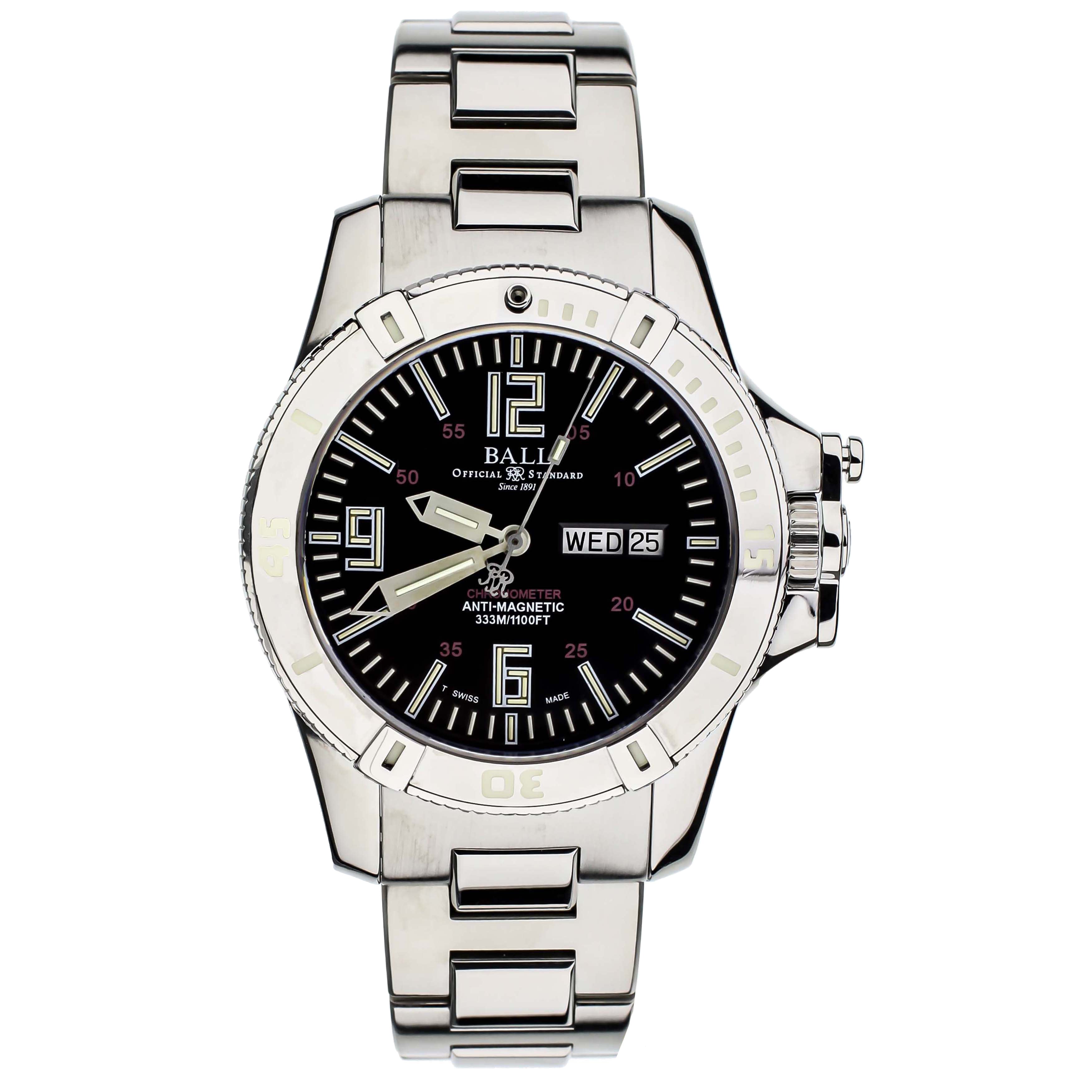 Ball Hydrocarbon Spacemaster Black Dial Stainless Steel 42mm DM2036A