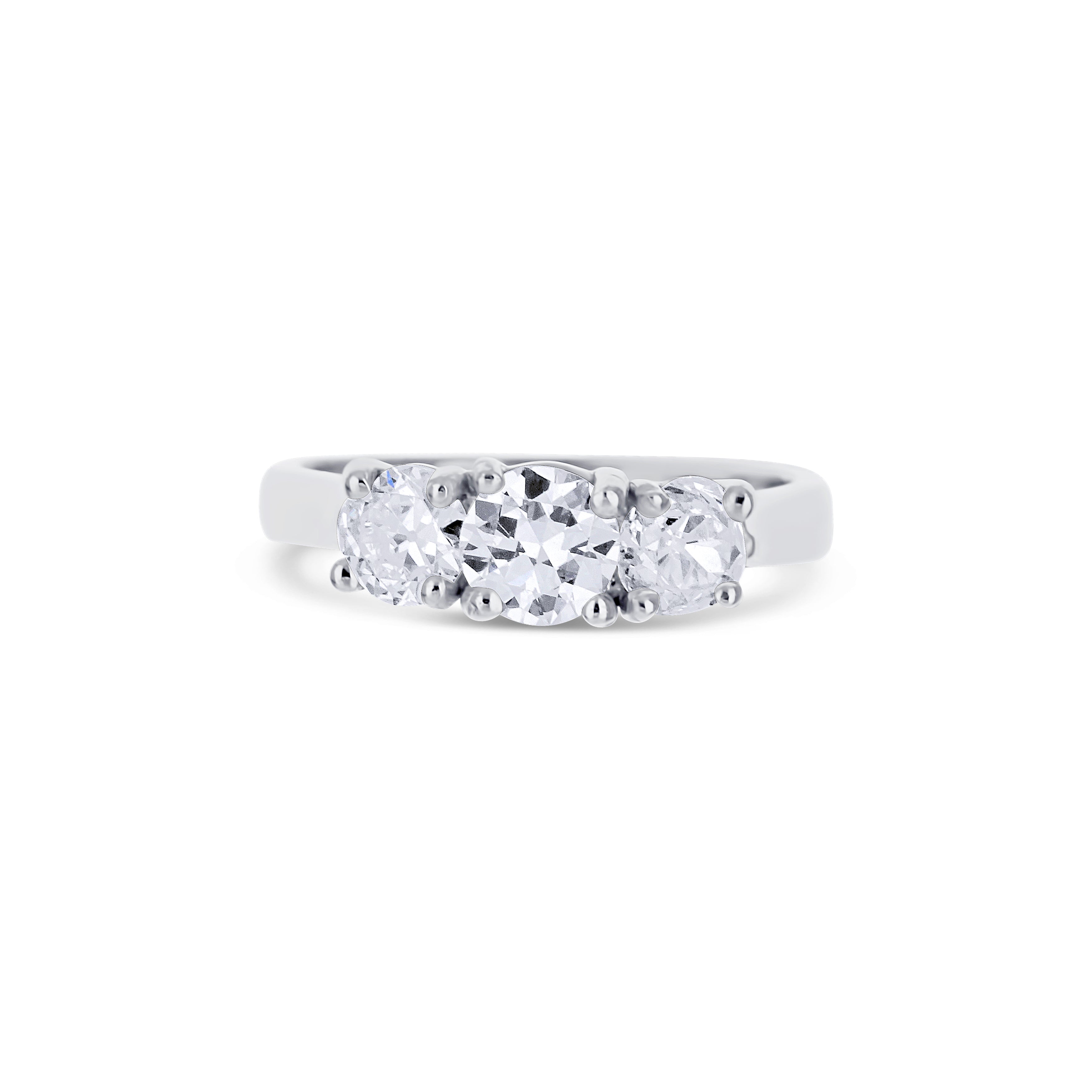 Platinum Classic Three Stone Diamond Engagement Ring