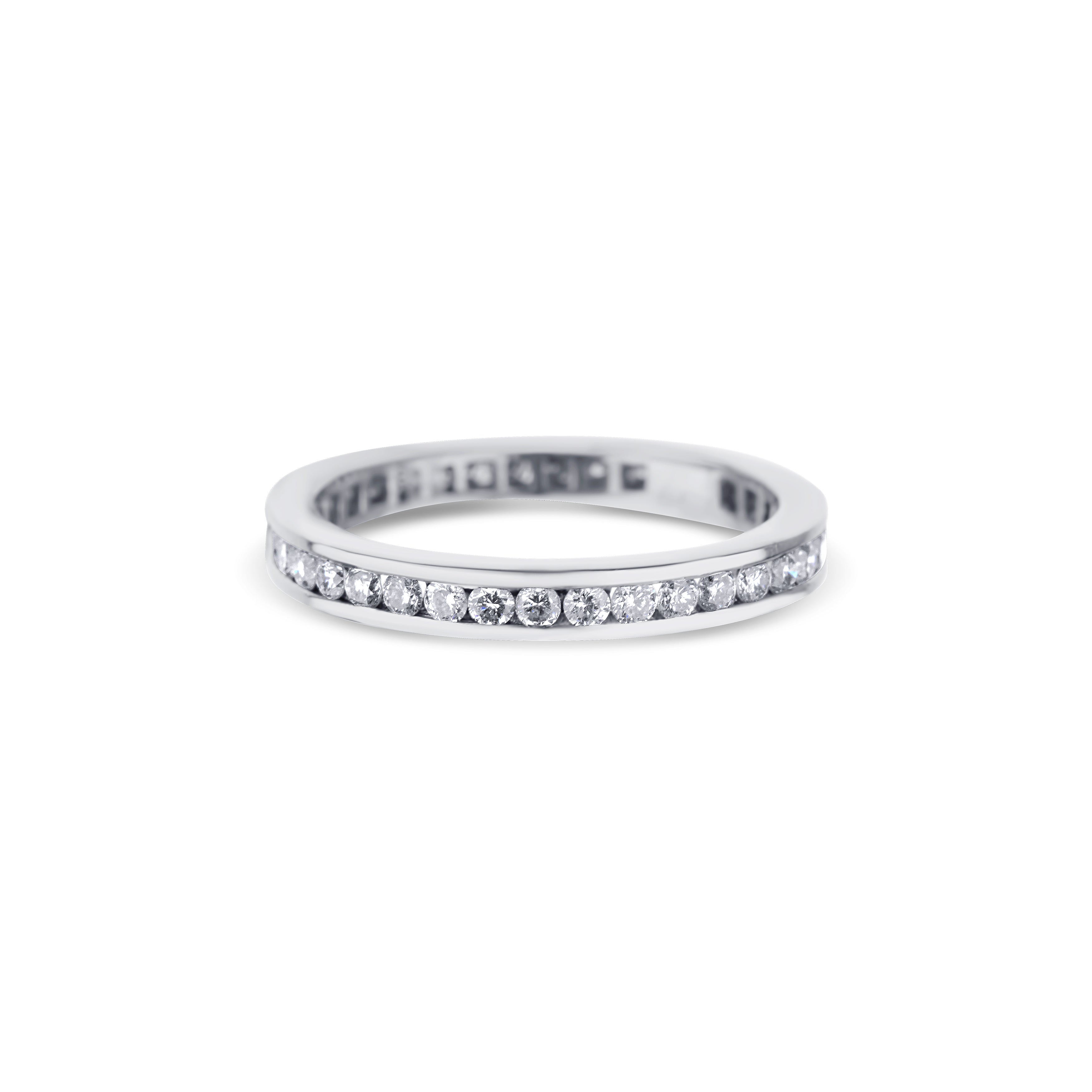 Platinum Round Diamond Eternity Band