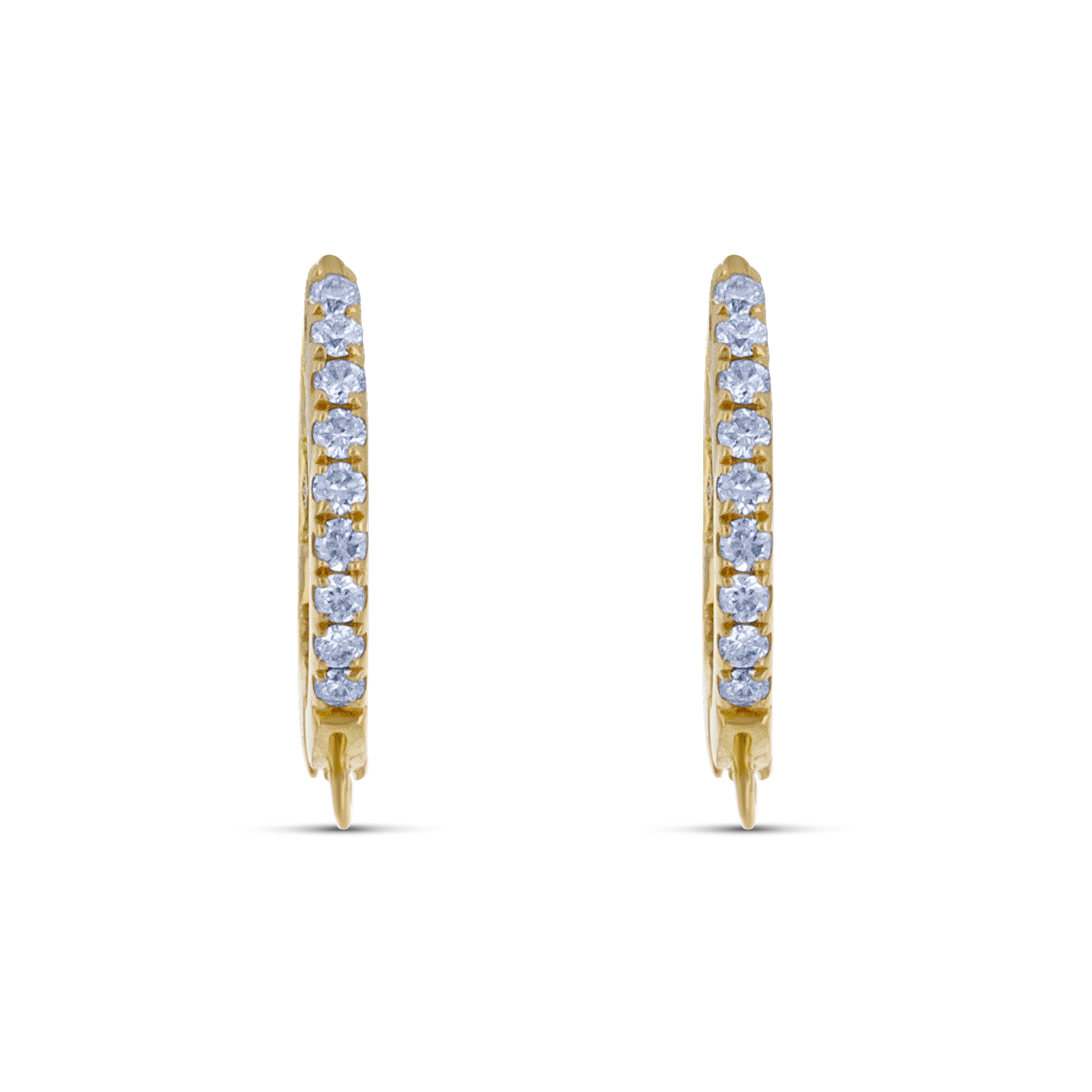 18K Yellow Gold Small Hoop Earrings