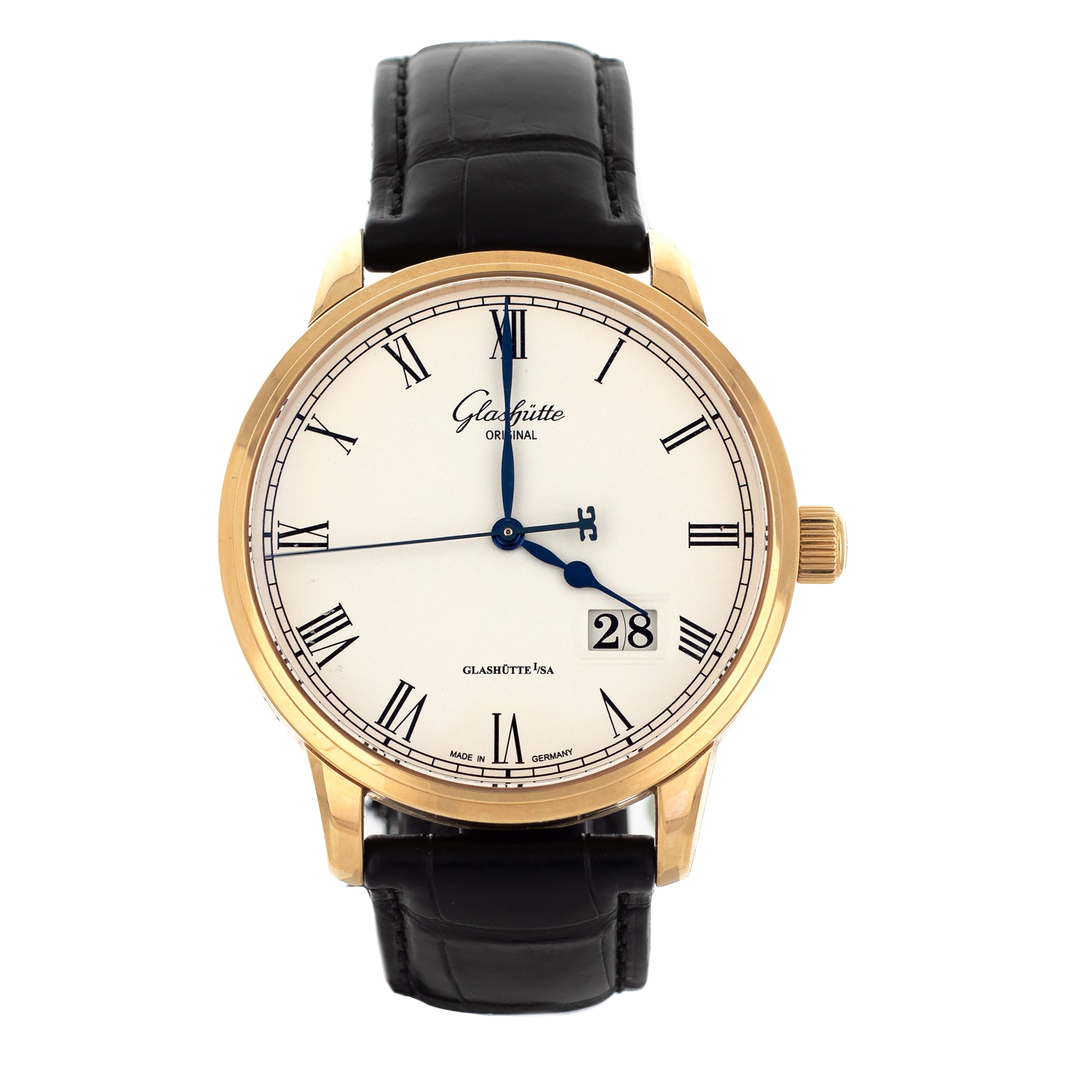 Glashutte Original 18K Rose Senator Pano Date W10003324504 NEW UNDATED WARRANTY