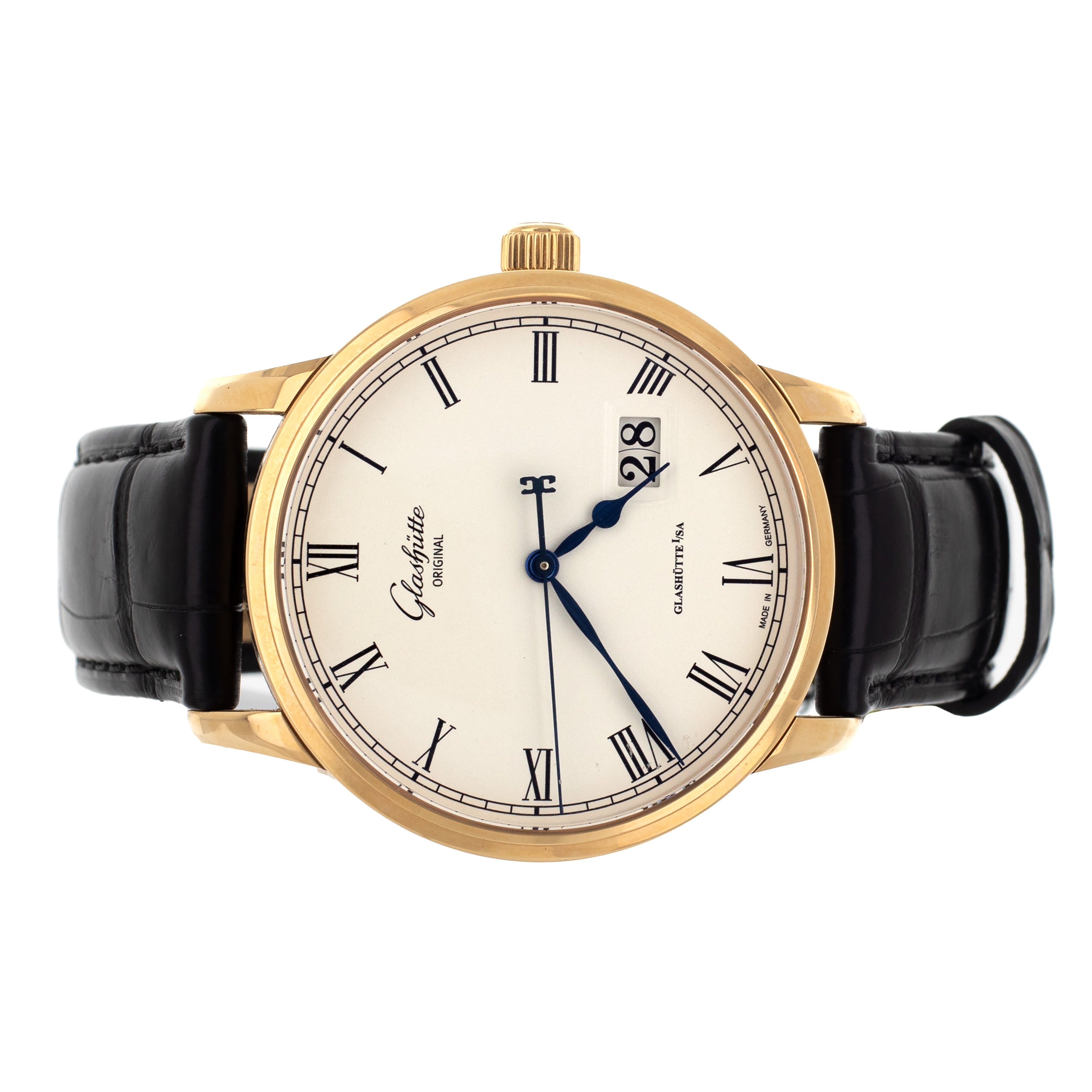 Glashutte Original 18K Rose Senator Pano Date W10003324504 NEW UNDATED WARRANTY