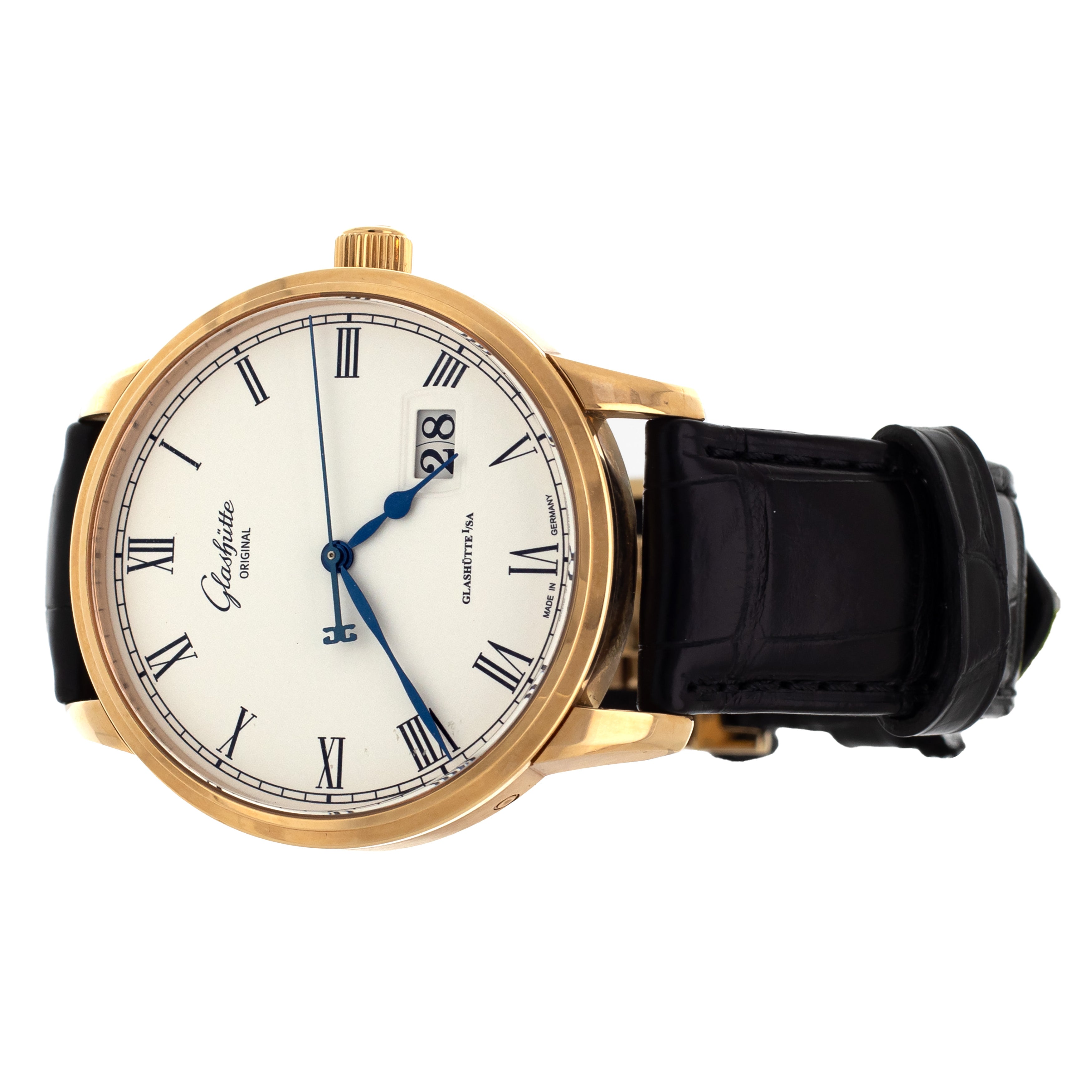 Glashutte Original 18K Rose Senator Pano Date W10003324504 NEW UNDATED WARRANTY