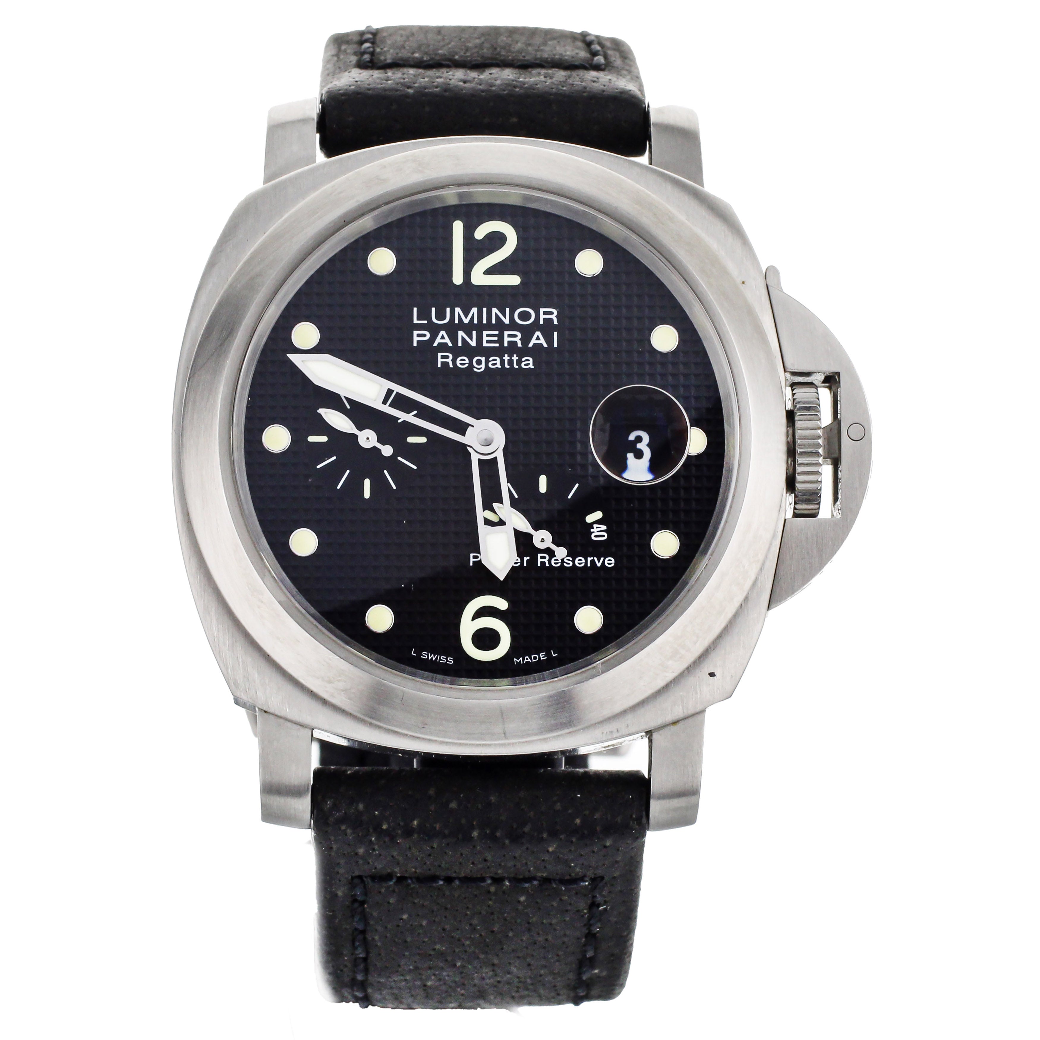 PANERAI LUMINOR REGATTA CLASSIC YACHT CHALLENGE HOBNAIL BLACK DIAL 44MM PAM00222