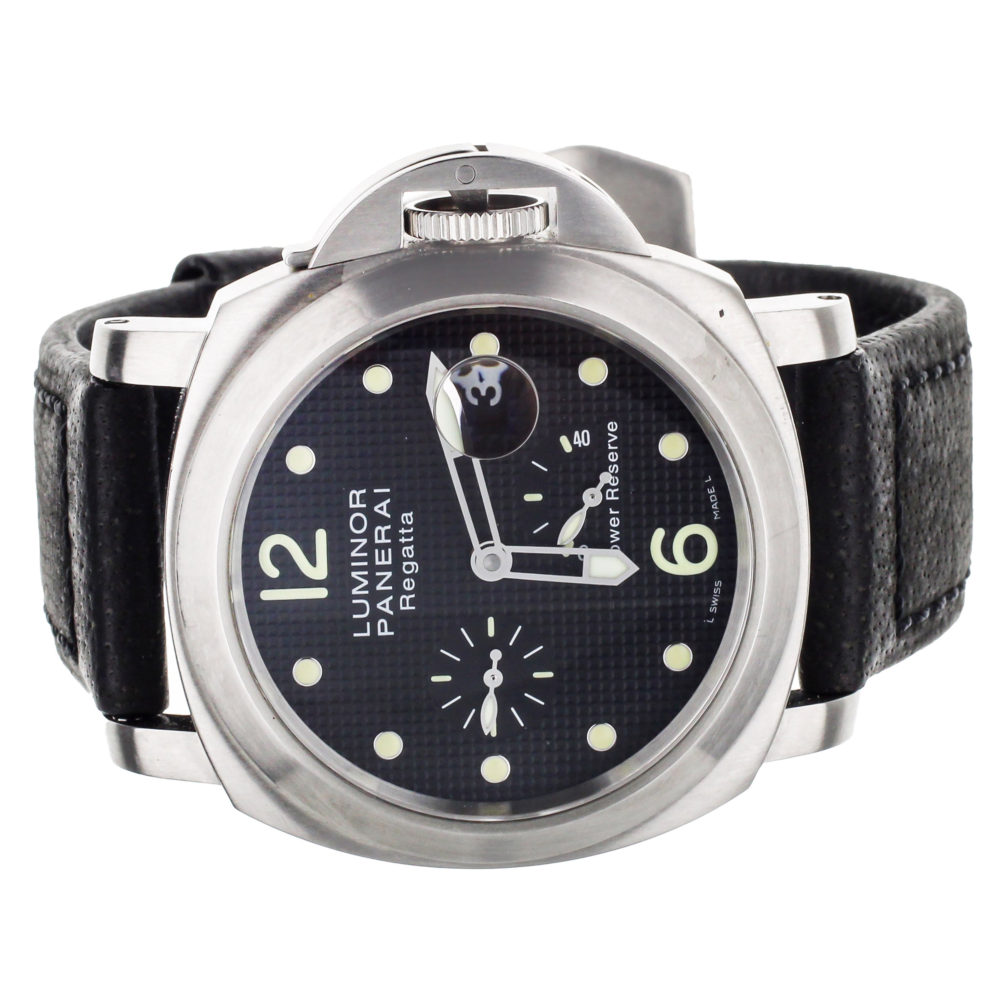 PANERAI LUMINOR REGATTA CLASSIC YACHT CHALLENGE HOBNAIL BLACK DIAL 44MM PAM00222