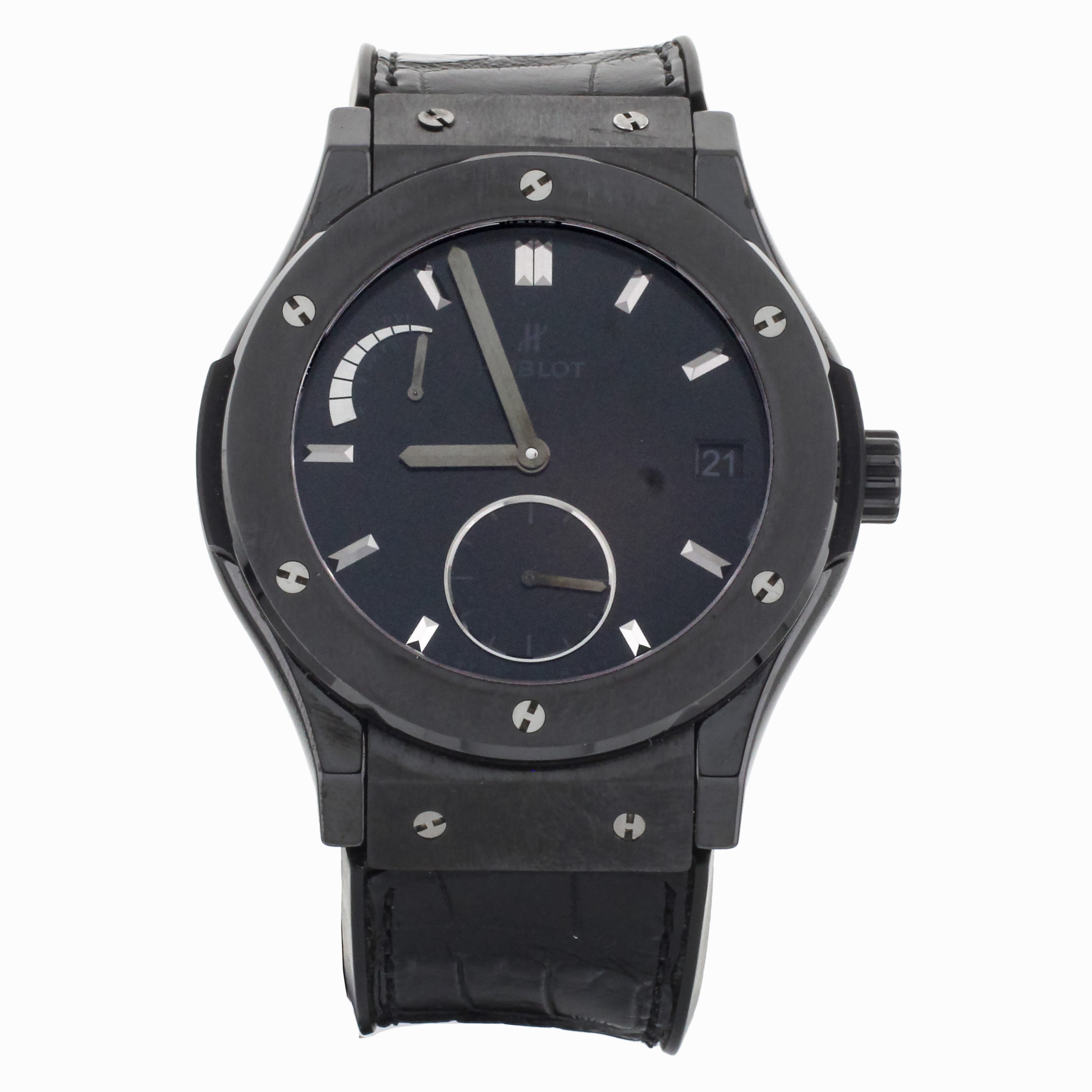 Hublot Classic Fusion 8 Day Reserve L.E. 143/500 Ceramic 45mm 516.CM.1440.LR