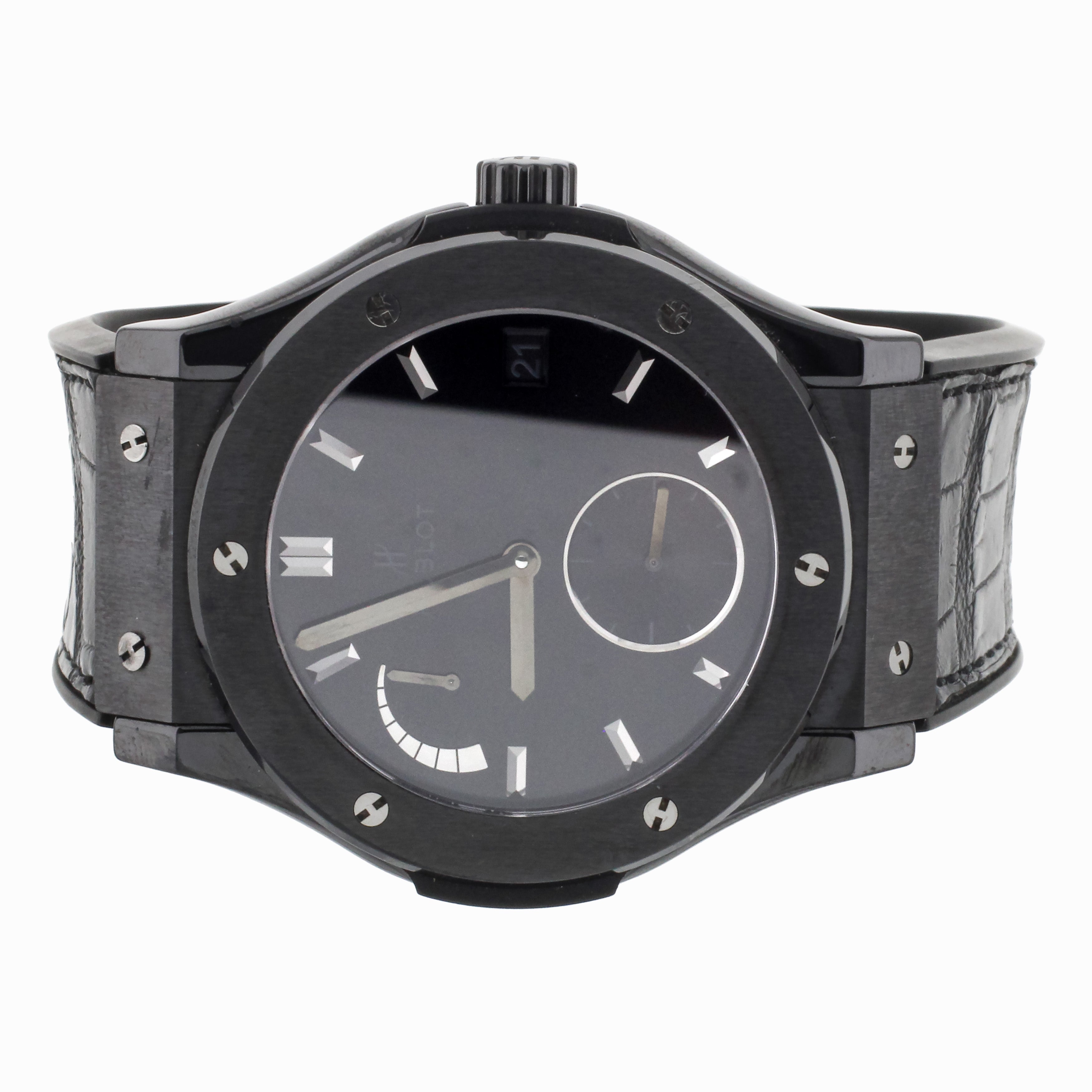 Hublot Classic Fusion 8 Day Reserve L.E. 143/500 Ceramic 45mm 516.CM.1440.LR