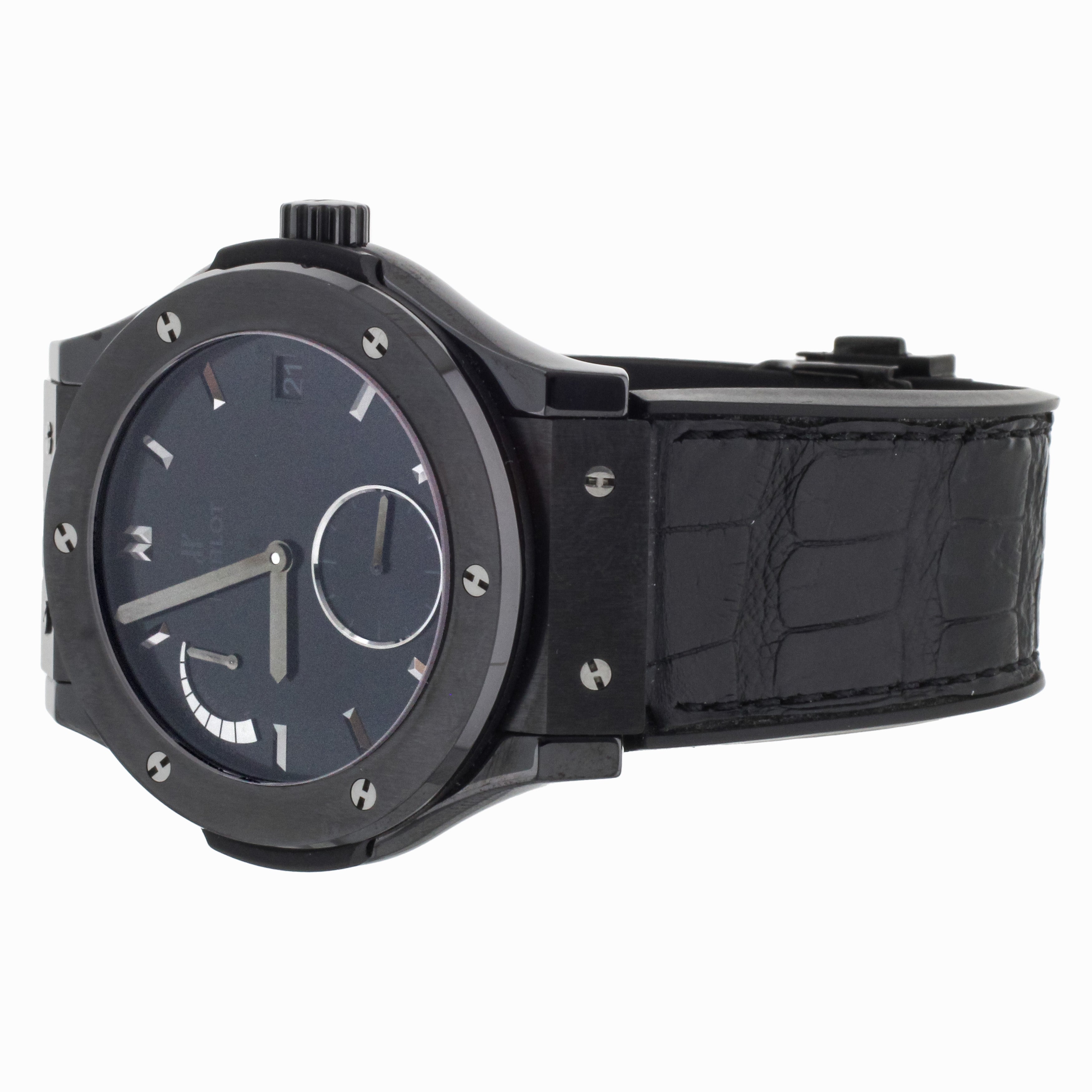 Hublot Classic Fusion 8 Day Reserve L.E. 143/500 Ceramic 45mm 516.CM.1440.LR