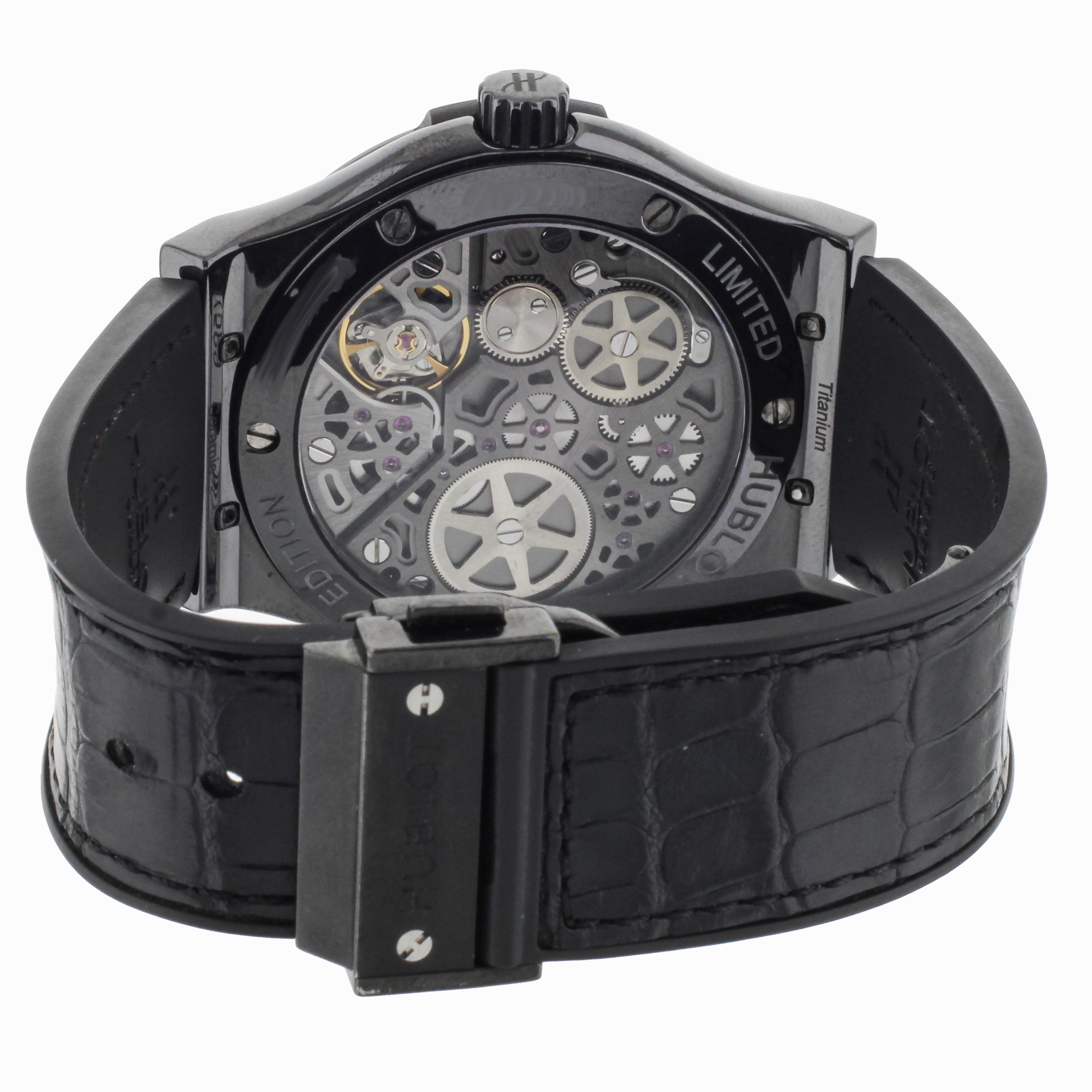 Hublot Classic Fusion 8 Day Reserve L.E. 143/500 Ceramic 45mm 516.CM.1440.LR