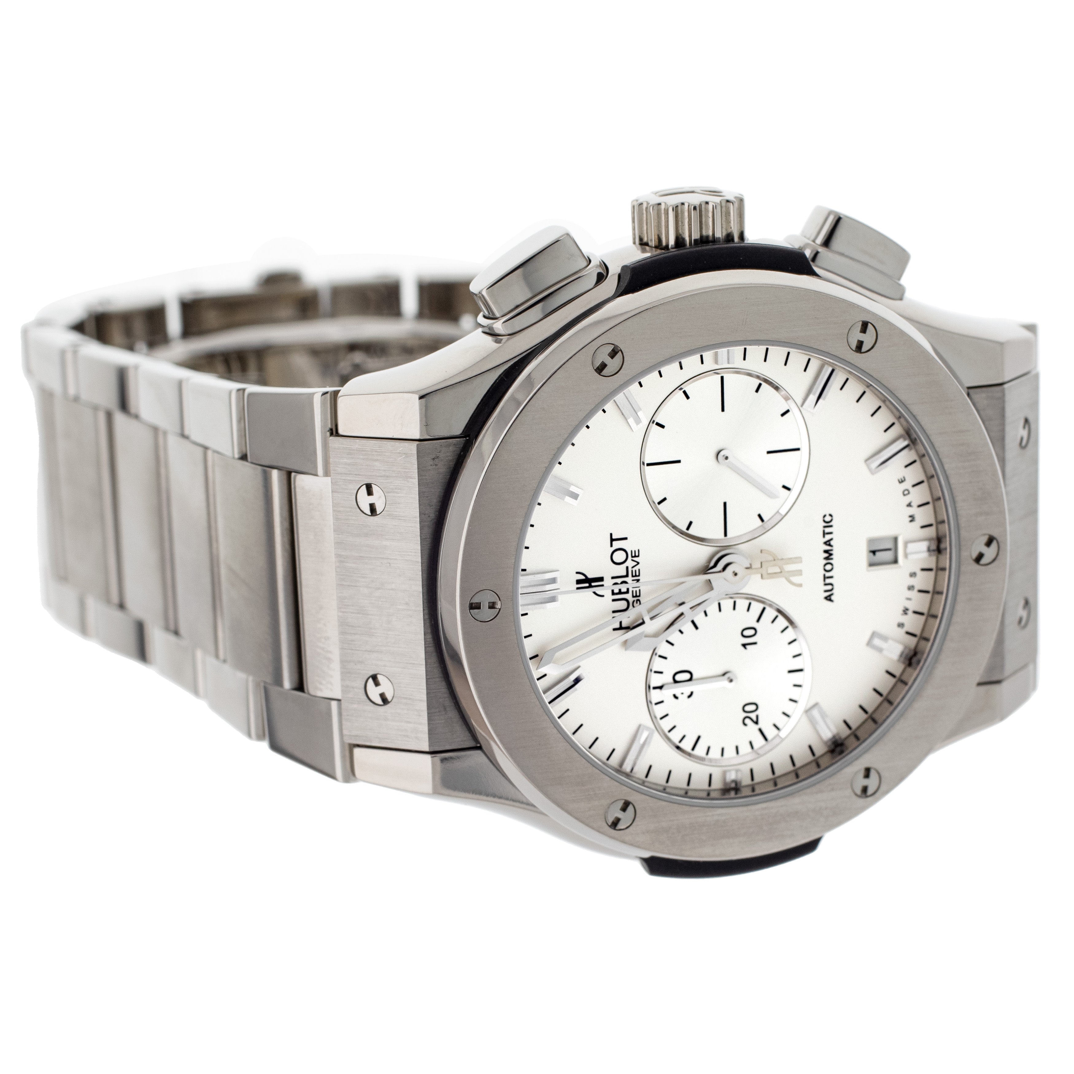 Hublot Classic Fusion Chronograph Opalin Dial Titanium 45mm 520.NX.2610.NX