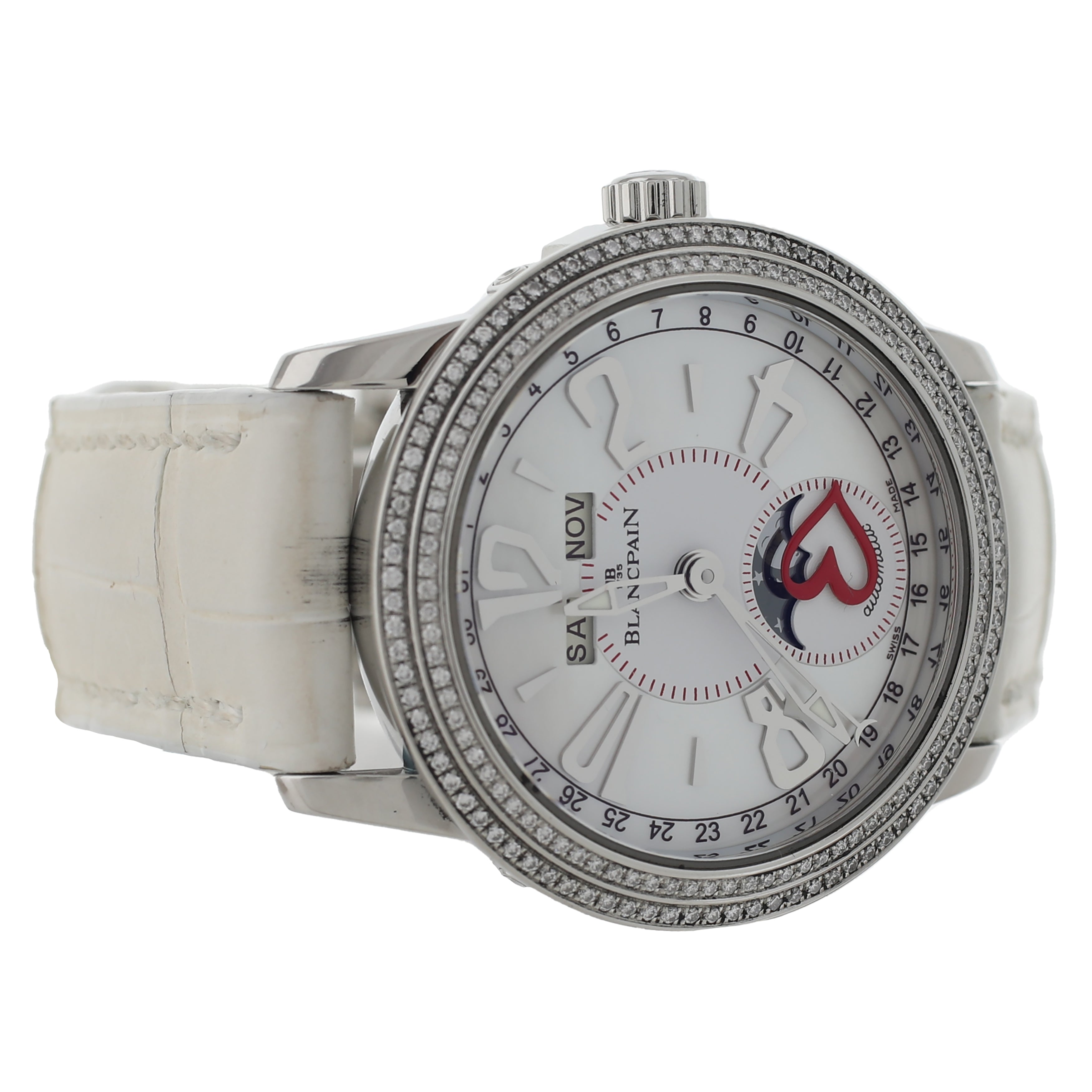 Blancpain Saint Valentin 2008 Stainless Steel MOP Full Calendar 33mm 3363-4544