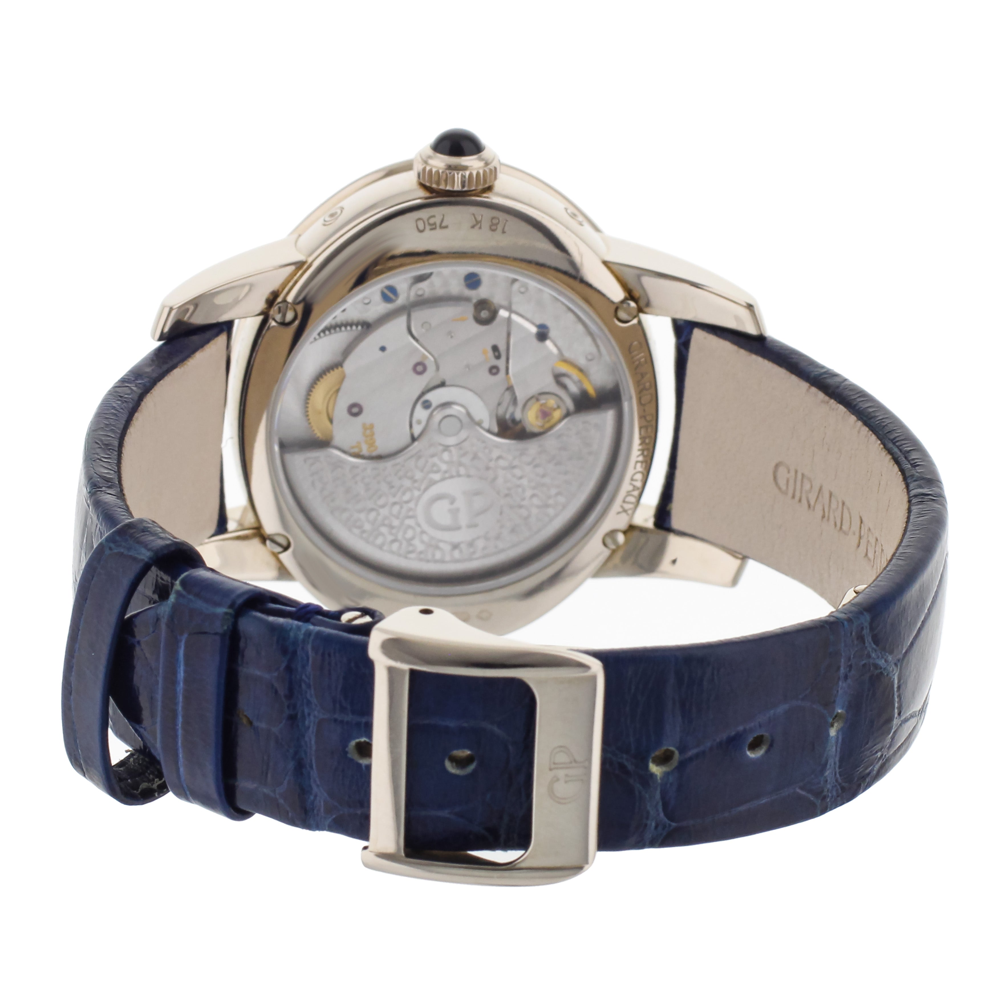 Girard Perregaux Cat's Eye Bi-Retrograde White Gold MOP 35x30mm 80485 Full Set