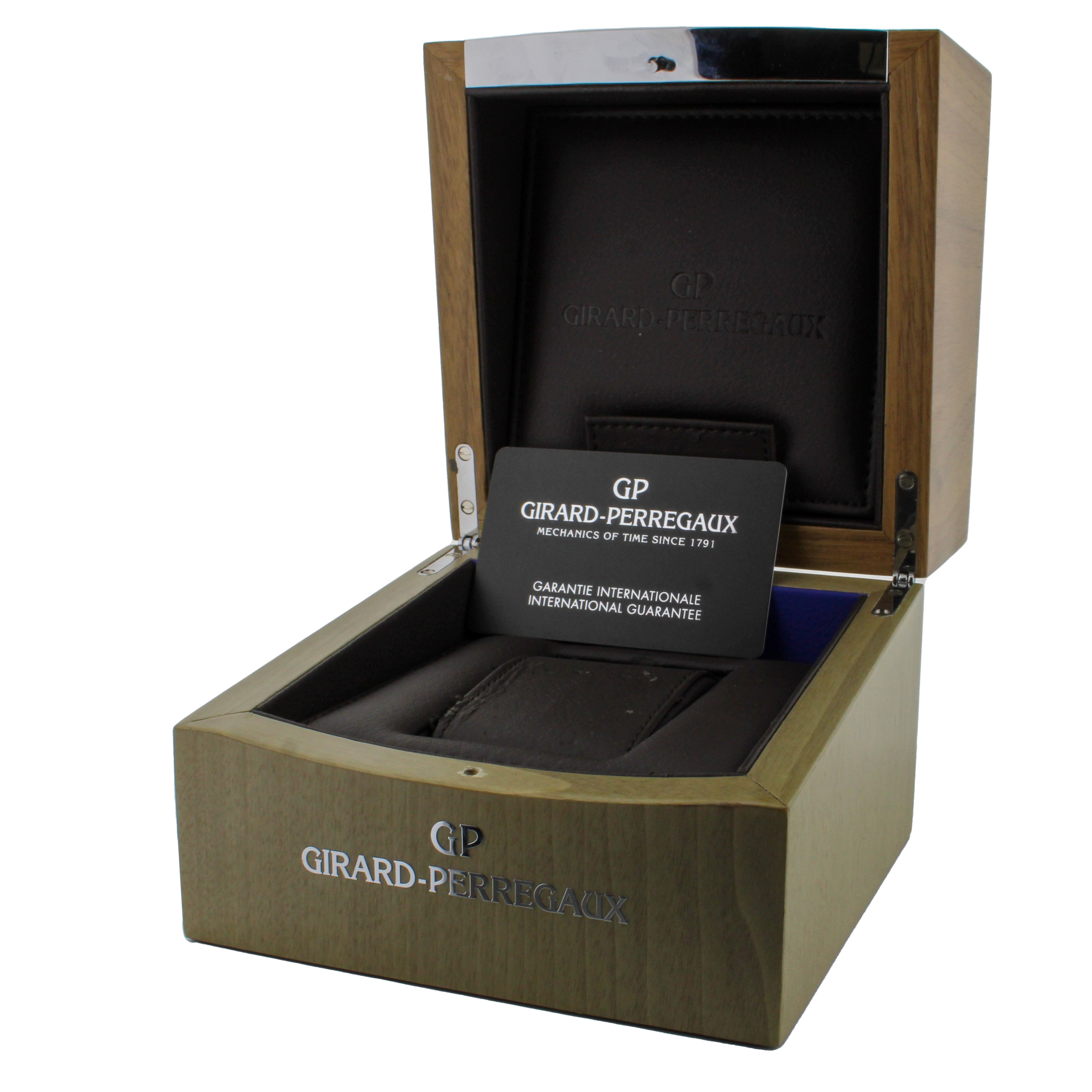 Girard Perregaux Cat's Eye Bi-Retrograde White Gold MOP 35x30mm 80485 Full Set