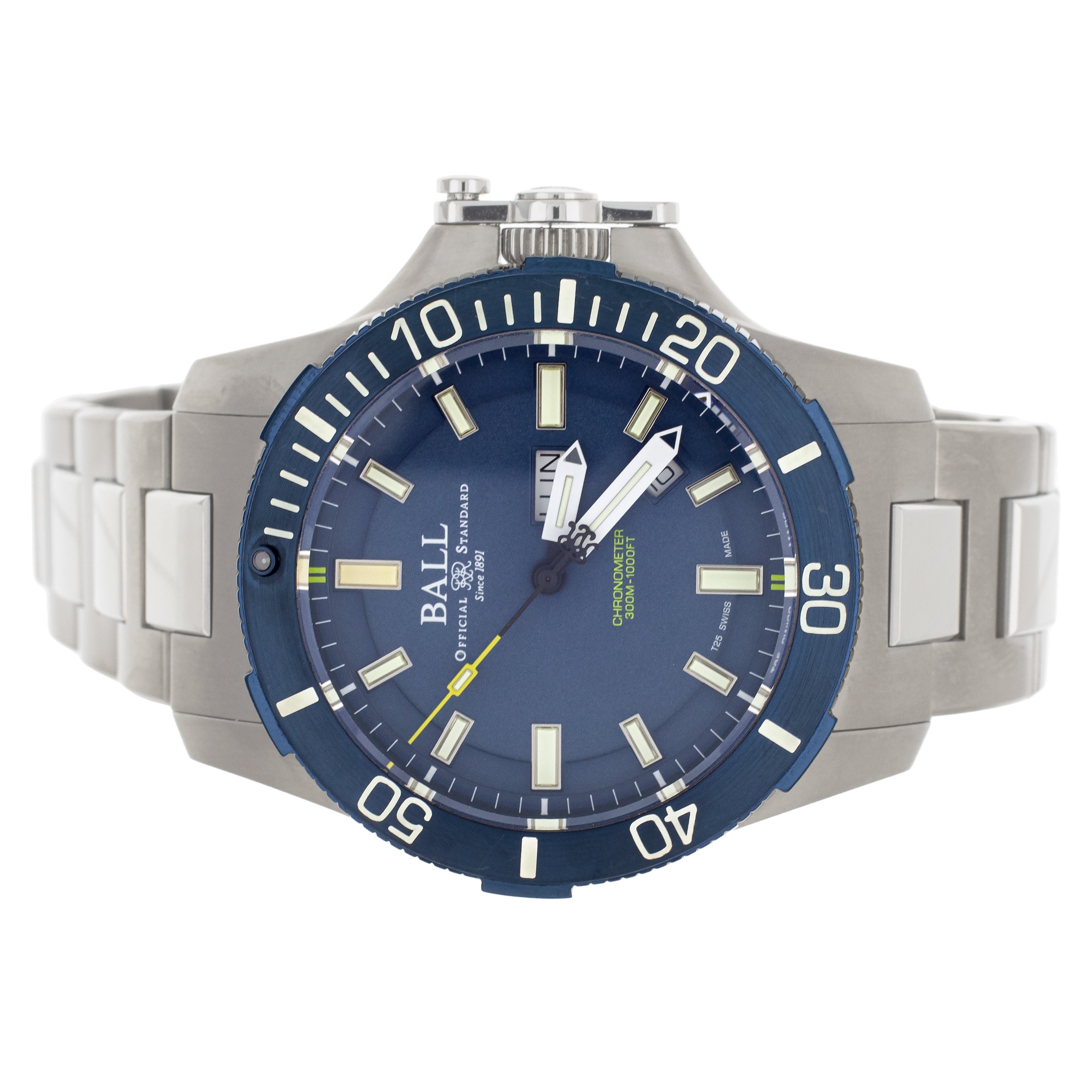 Ball Submarine Warfare Stainless Steel Blue Dial on Bracelet 42mm DM2276A
