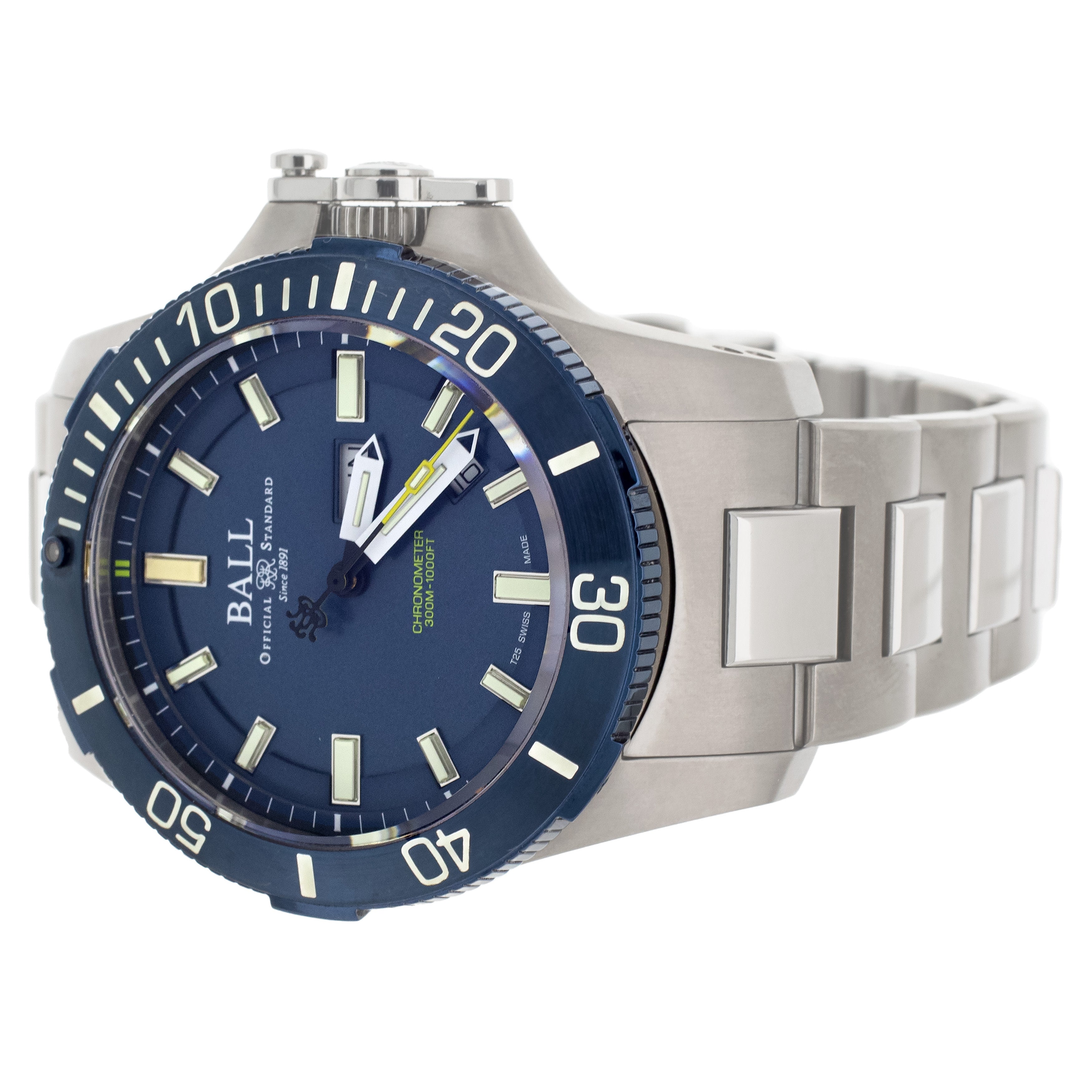 Ball Submarine Warfare Stainless Steel Blue Dial on Bracelet 42mm DM2276A