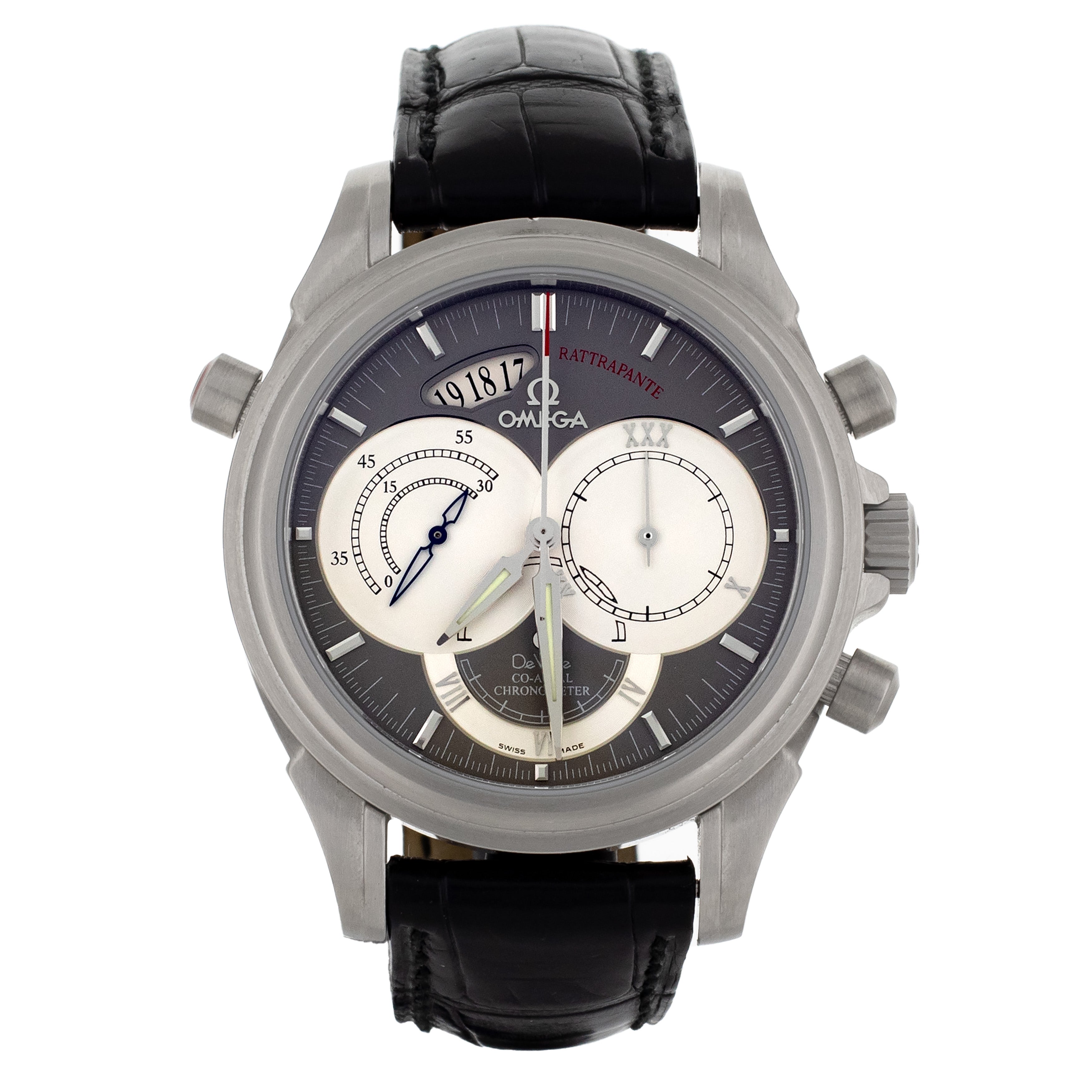 Omega De Ville Rattrapante Chronograph Grey Dial Stainless Steel 41mm 4848.40.31