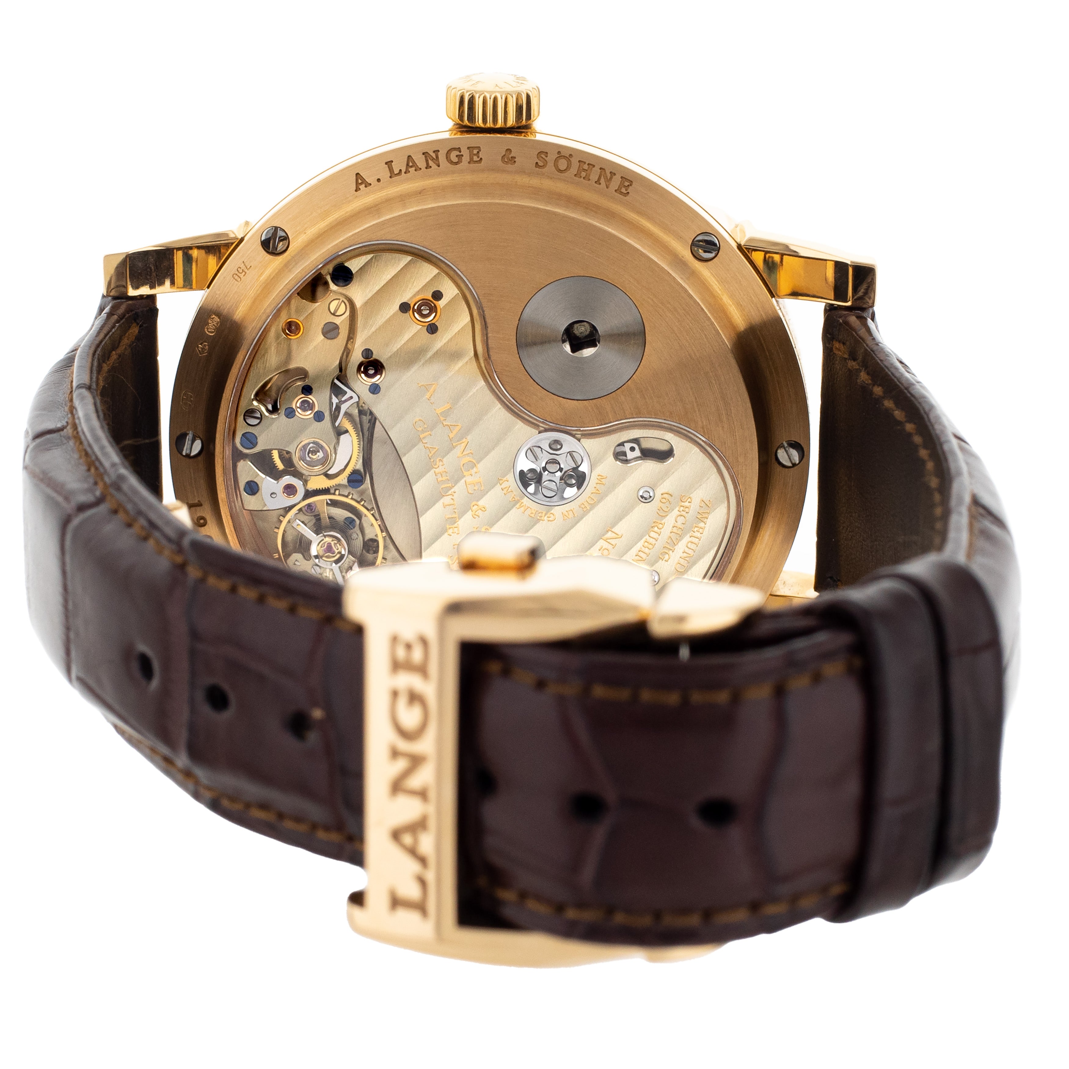 A. Lange & Sohne Lange 31 Rose Gold Silver Dial 46mm Manual 130.032 Full Set