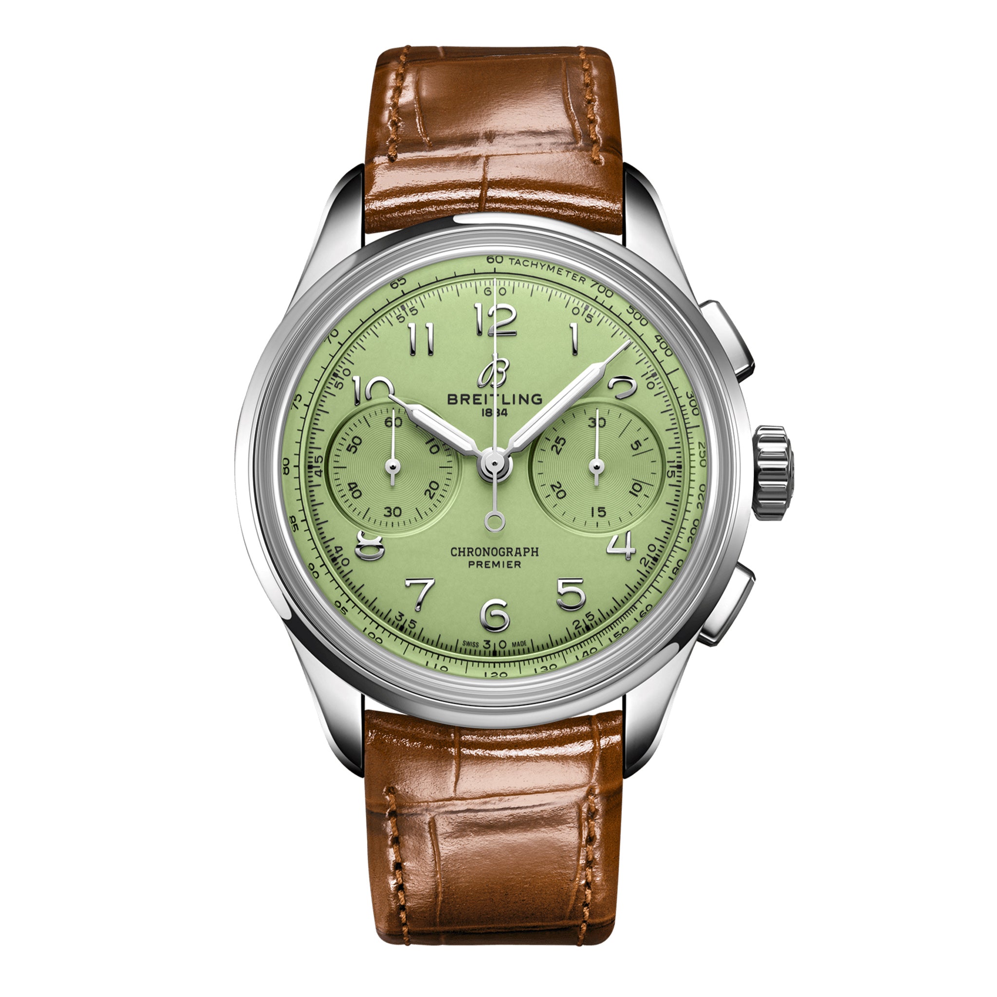 Breitling Premier B09 Chronograph Watch, 40mm Green Dial, AB0930D31L1P1