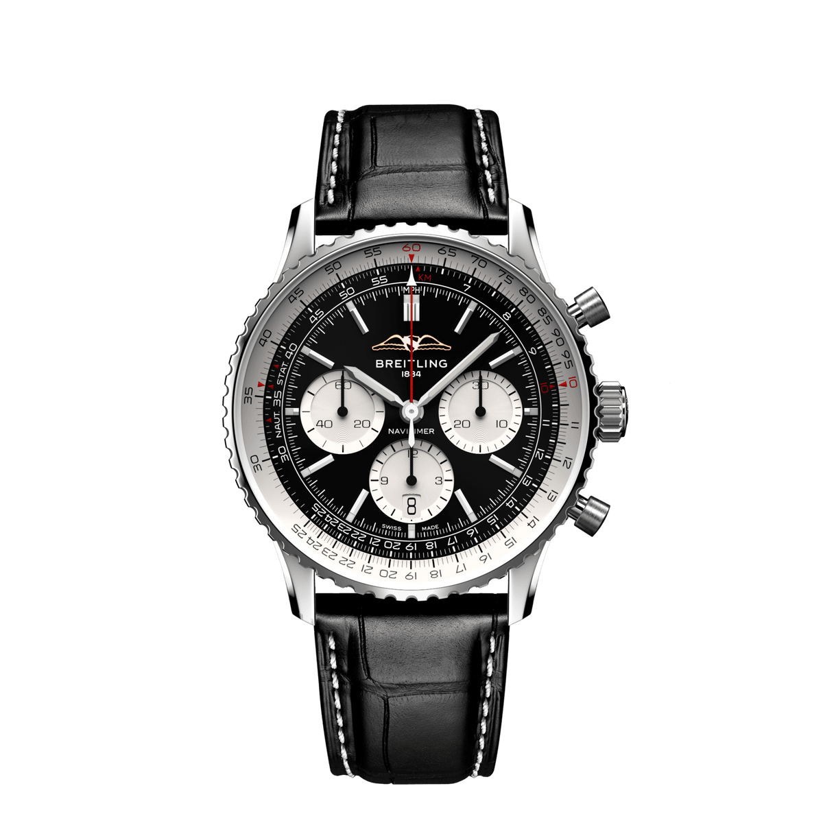 Breitling Navitimer B01 Chronograph Watch, 43mm Black Dial, AB0138211B1P1