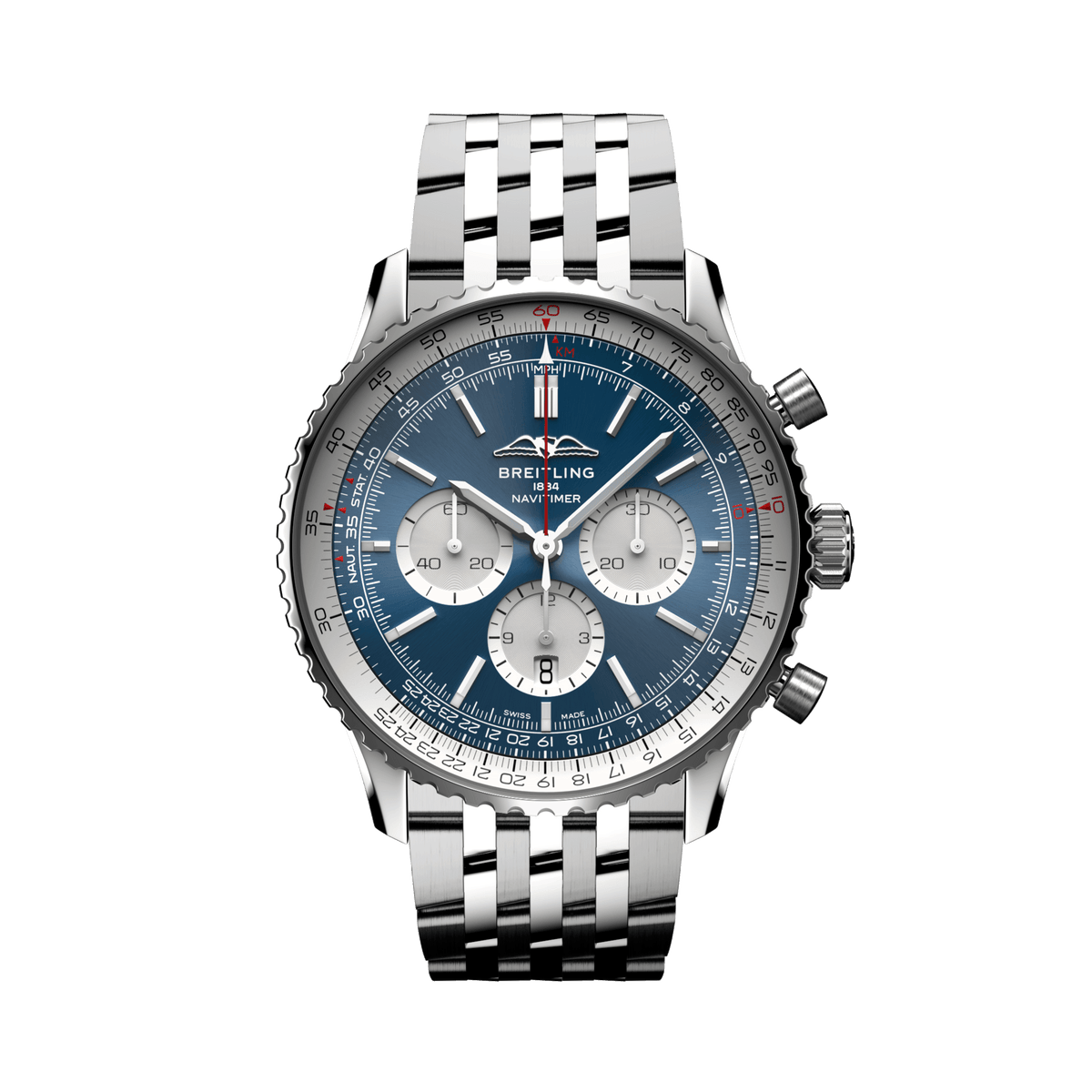 Breitling Navitimer B01 Chronograph Watch, 46mm Blue Dial, AB0137211C1A1