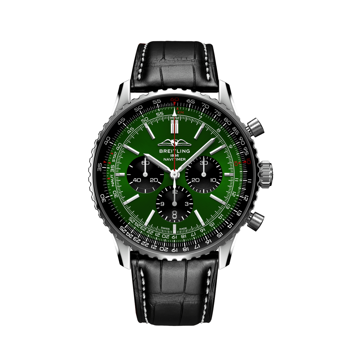 Breitling Navitimer B01 Chronograph Watch, 46mm Green Dial, AB0137241L1P1