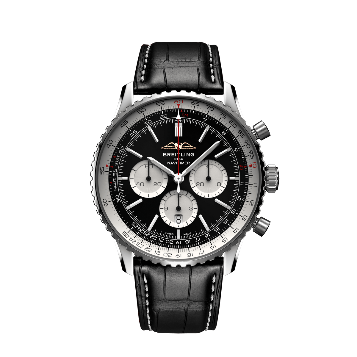 Breitling Navitimer B01 Chronograph Watch, 46mm Black Dial, AB0137211B1P1
