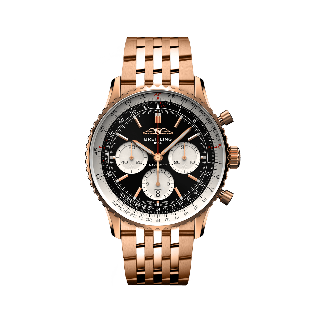 Breitling Navitimer B01 Chronograph Watch, 43mm Black Dial, RB0138211B1R1