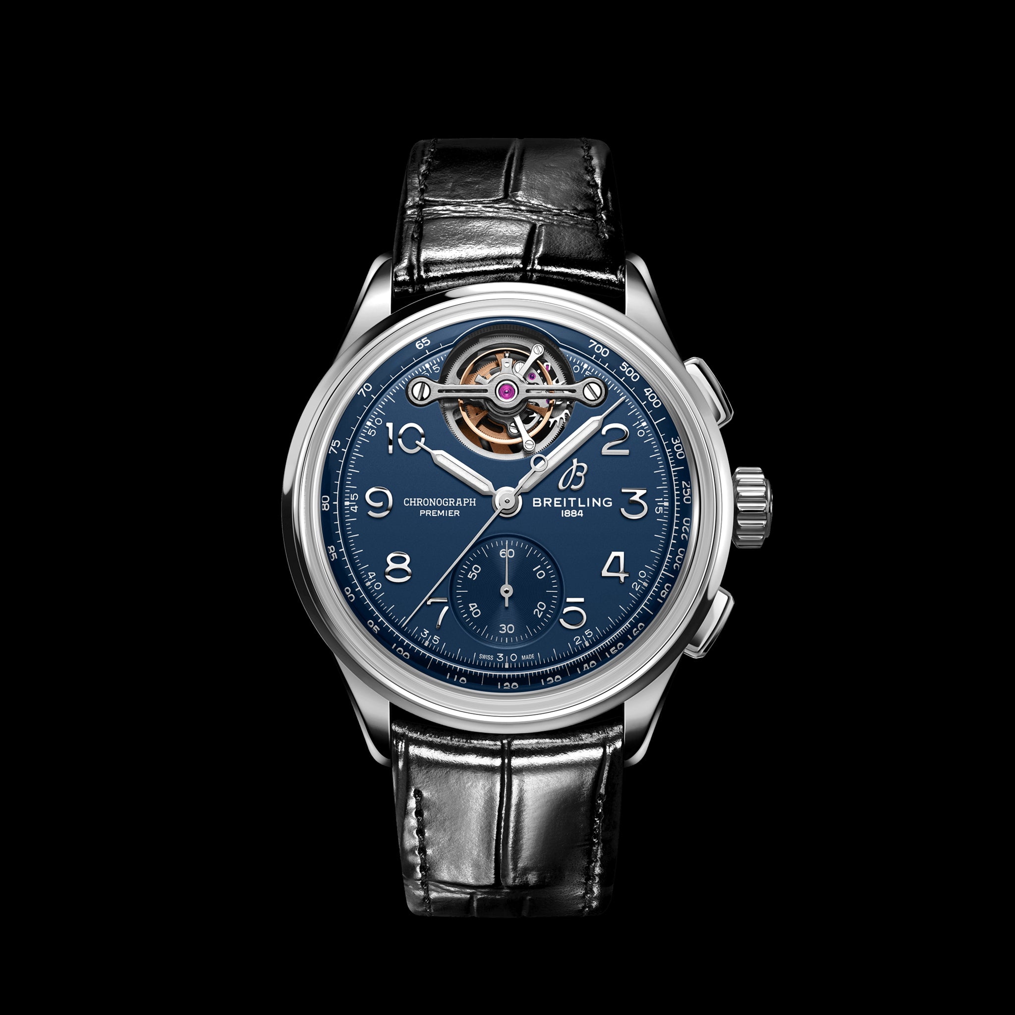 Breitling Premier B21 Chronograph Tourbillon Willy Breitling Watch, 42mm Blue Dial, LB2120171C1P1