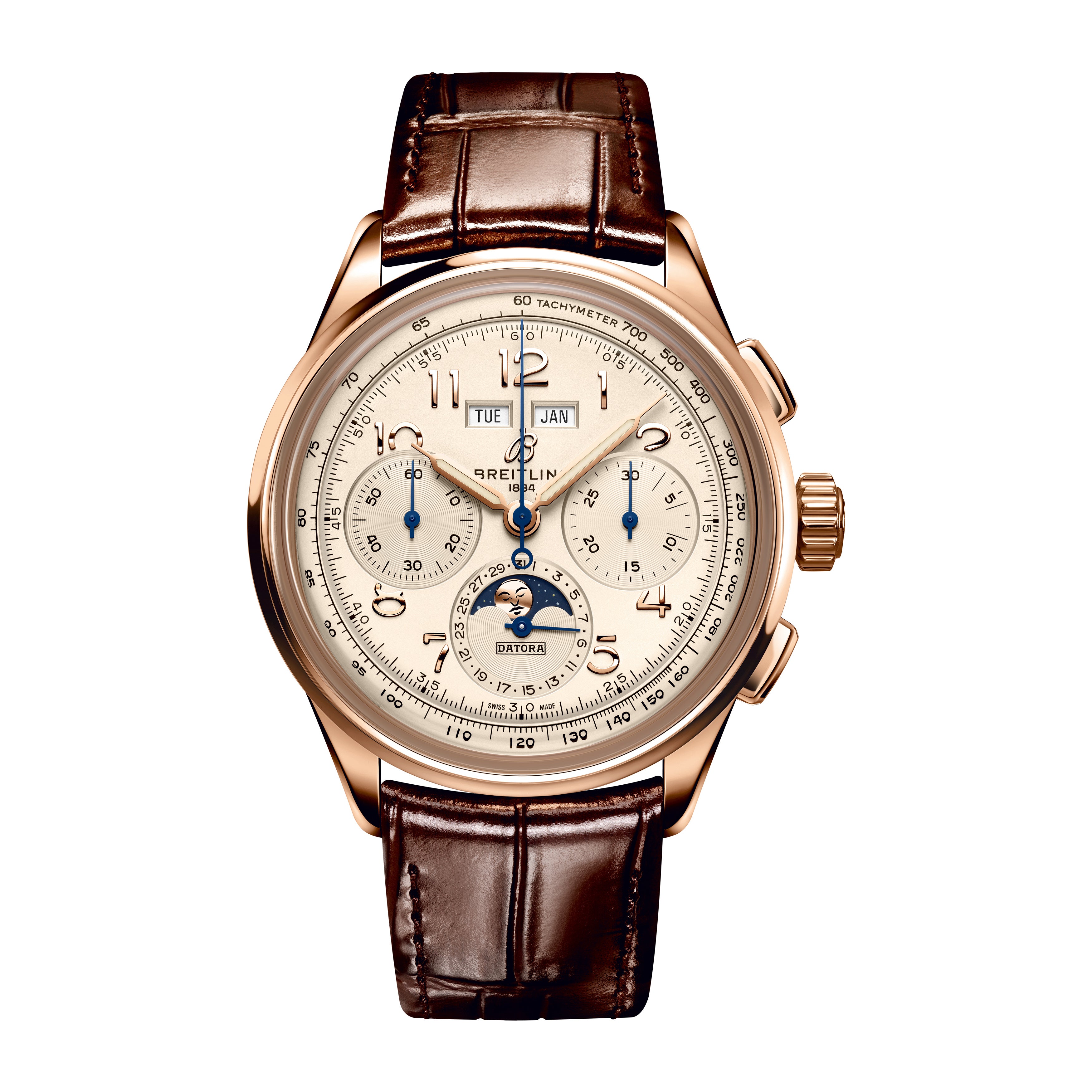 Breitling Premier B25 Datora Watch, 42mm White Dial, RB2510371G1P1