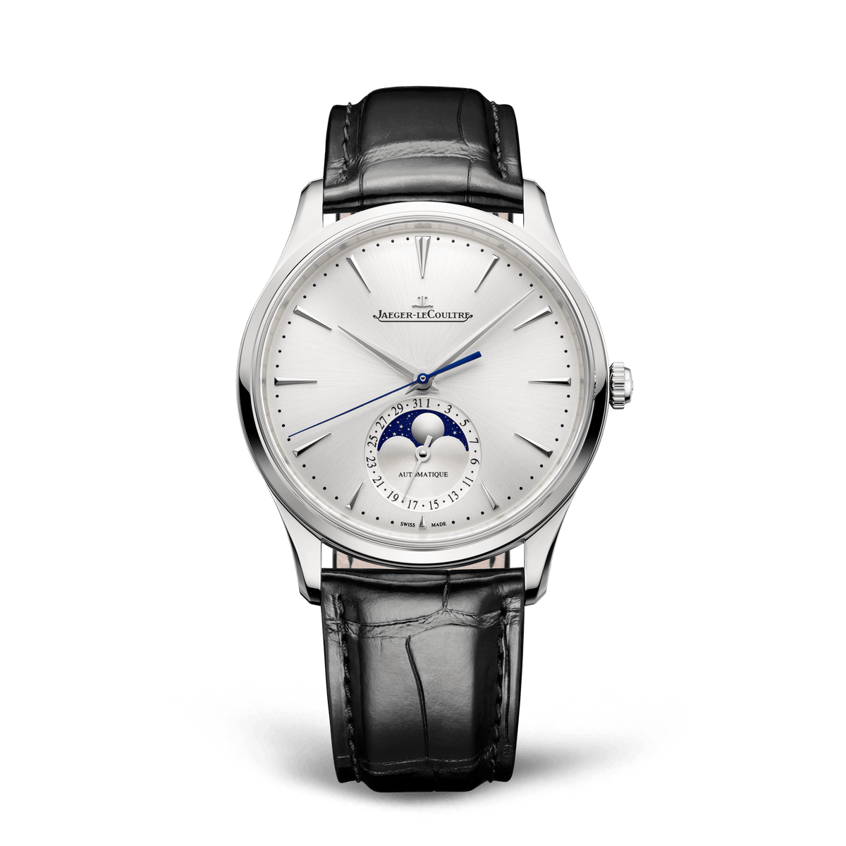 Jaeger-LeCoultre Master Ultra Thin Moon Watch, 39mm Silver Dial, Q1368430