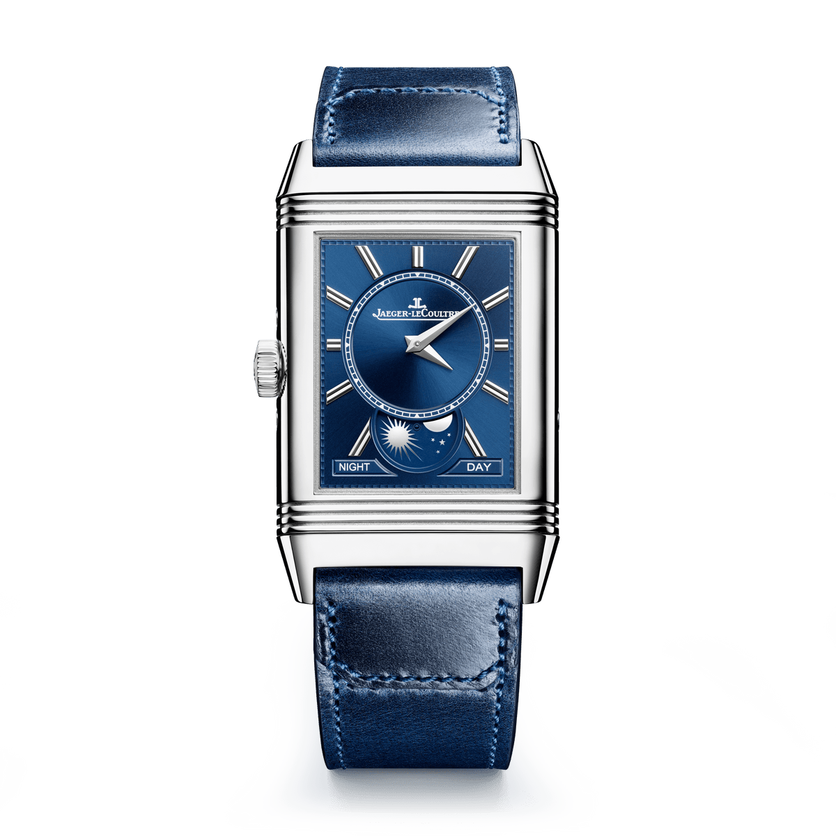 Jaeger-LeCoultre Reverso Tribute Duoface Calendar Watch, 49.4mm Blue Dial, Q3918420