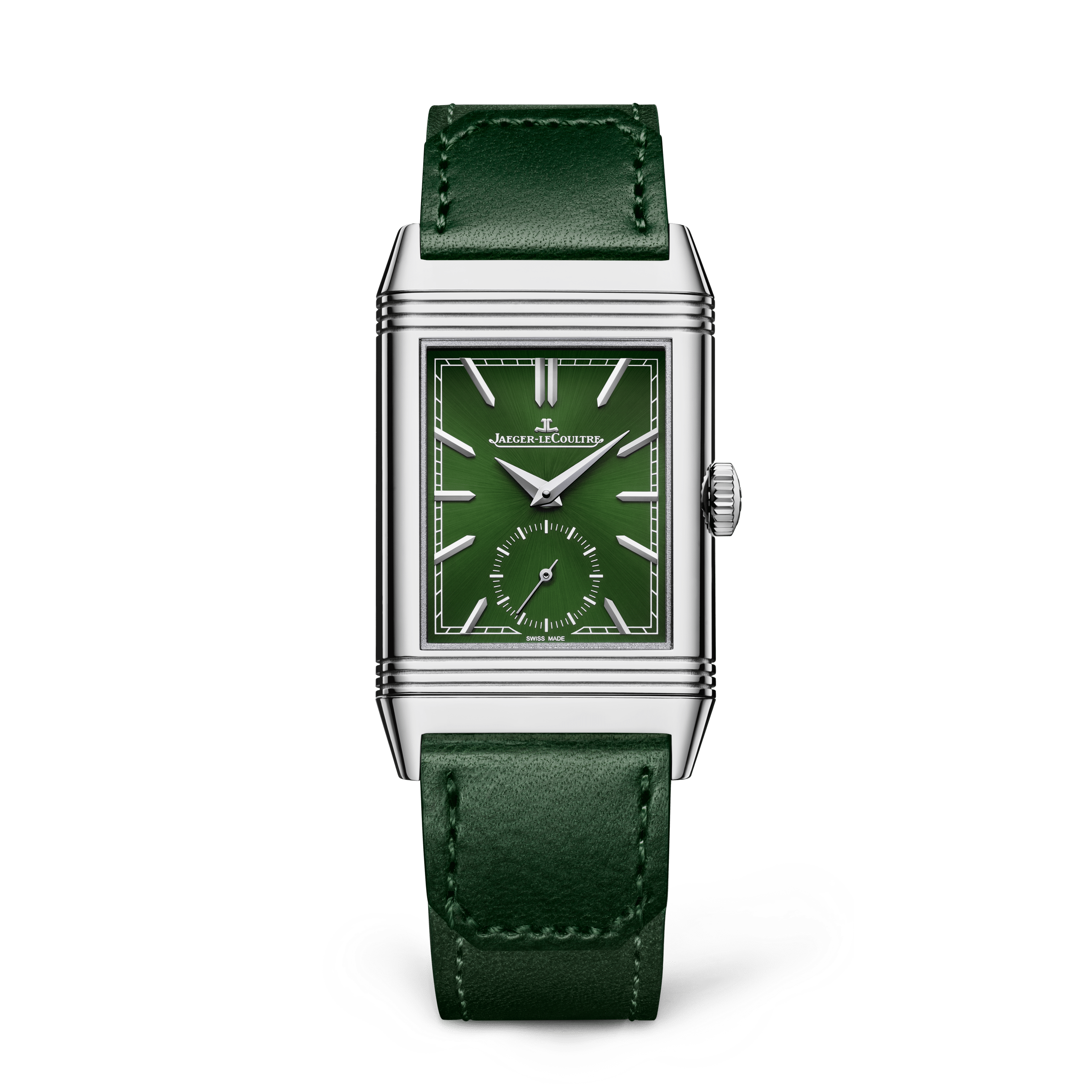 Jaeger-LeCoultre Reverso Tribute Monoface Small Seconds Watch, 45.6mm Green Dial, Q3978430