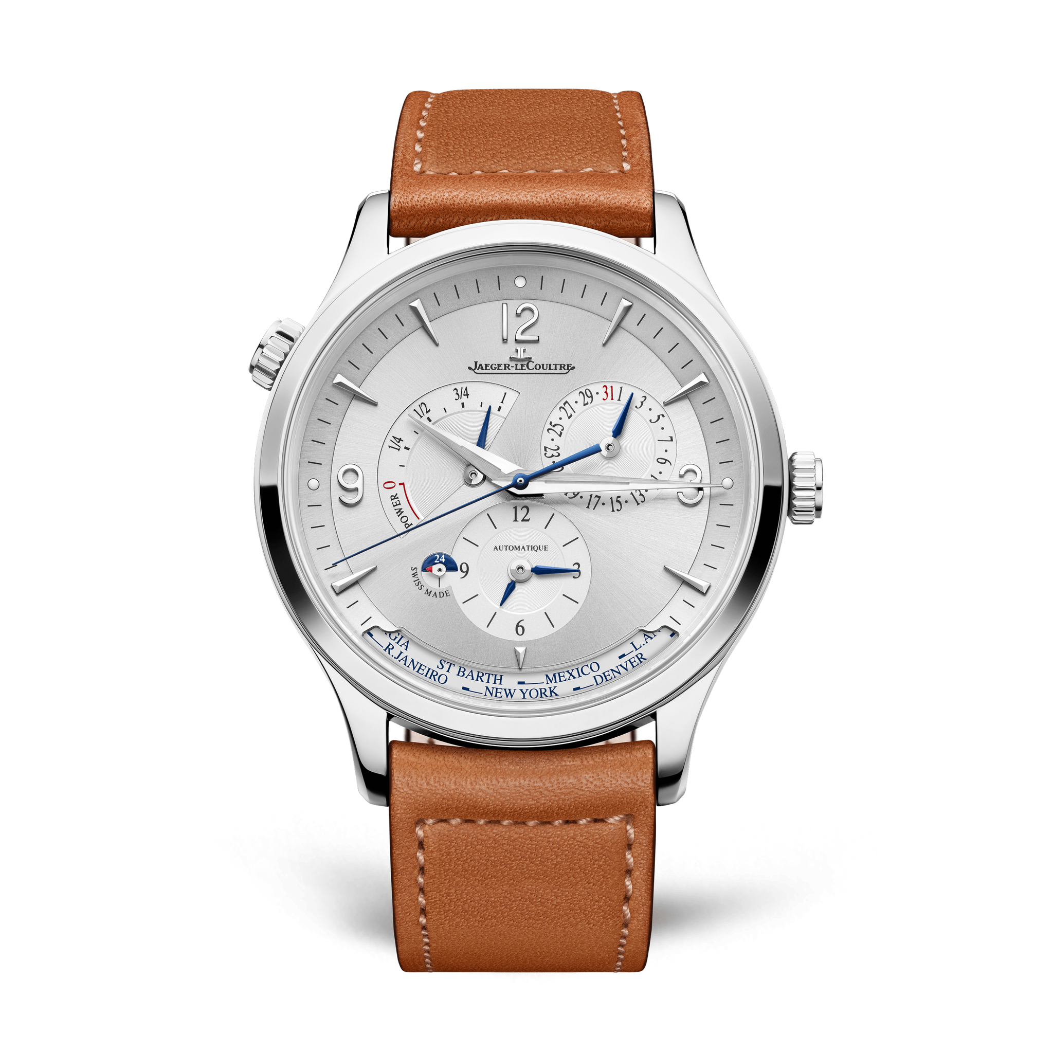 Jaeger-LeCoultre Master Control Geographic Watch, 40mm Silver Dial, Q4 