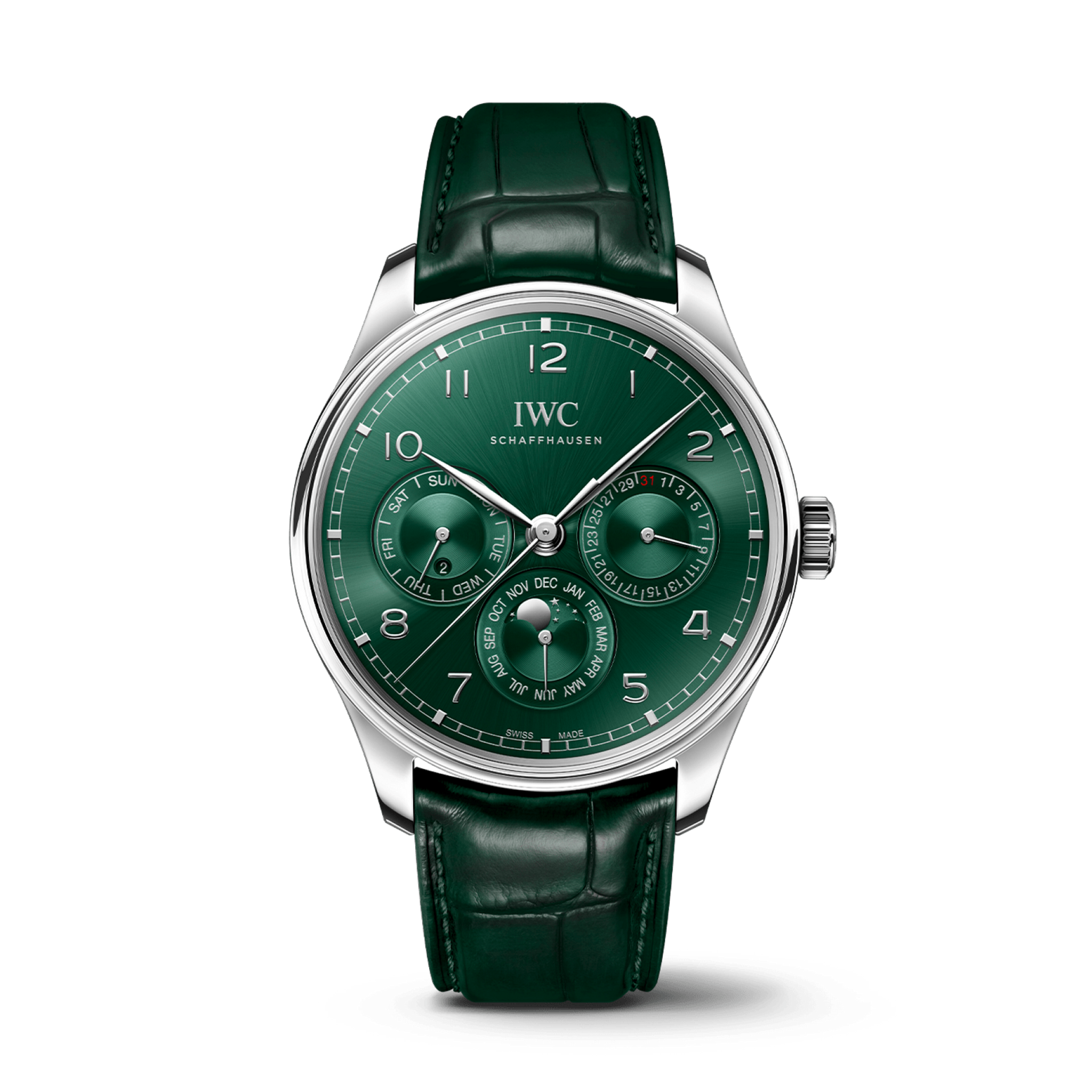 IWC Portugieser Perpetual Calendar 42 Watch, Green Dial
