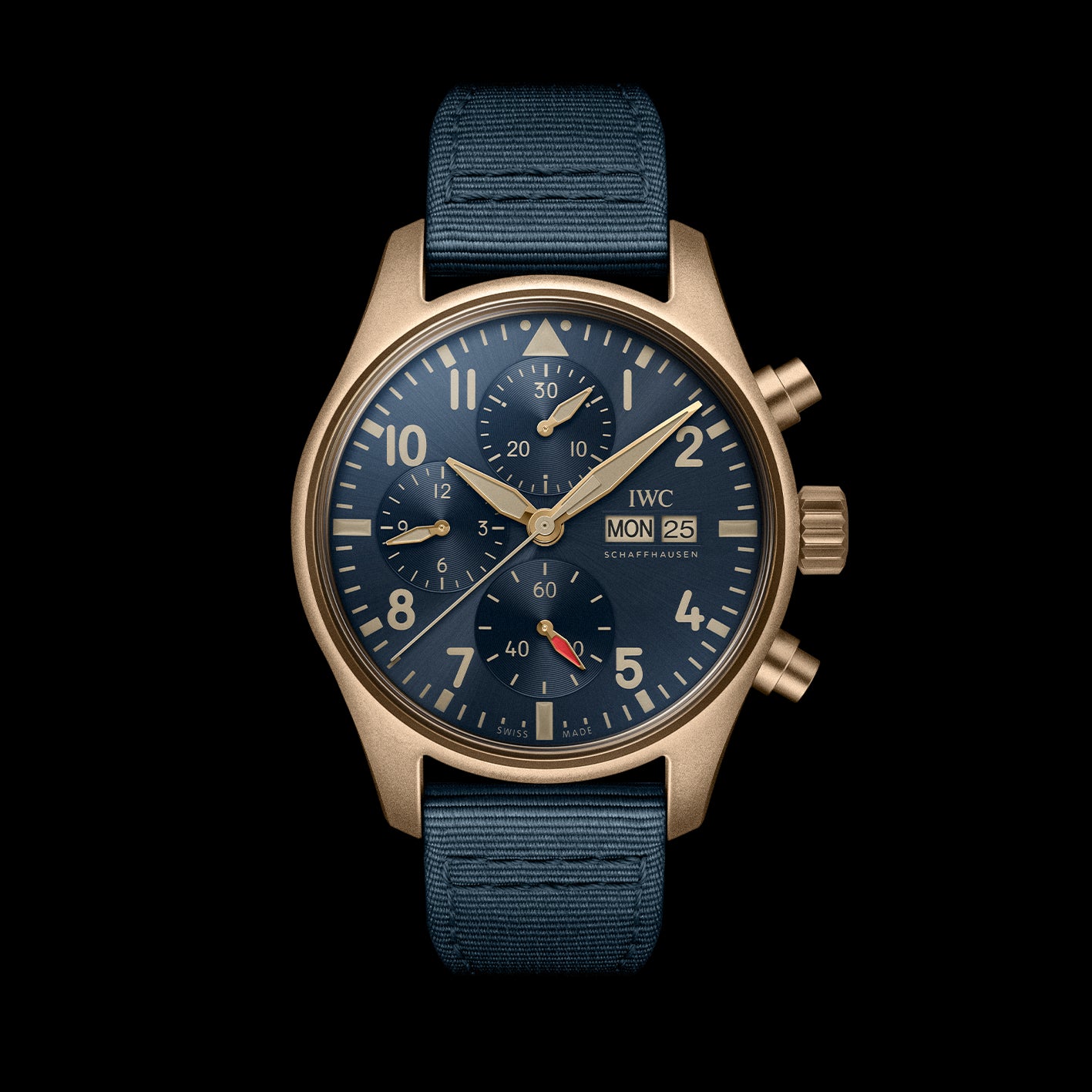 Iwc pilot clearance chronograph gold