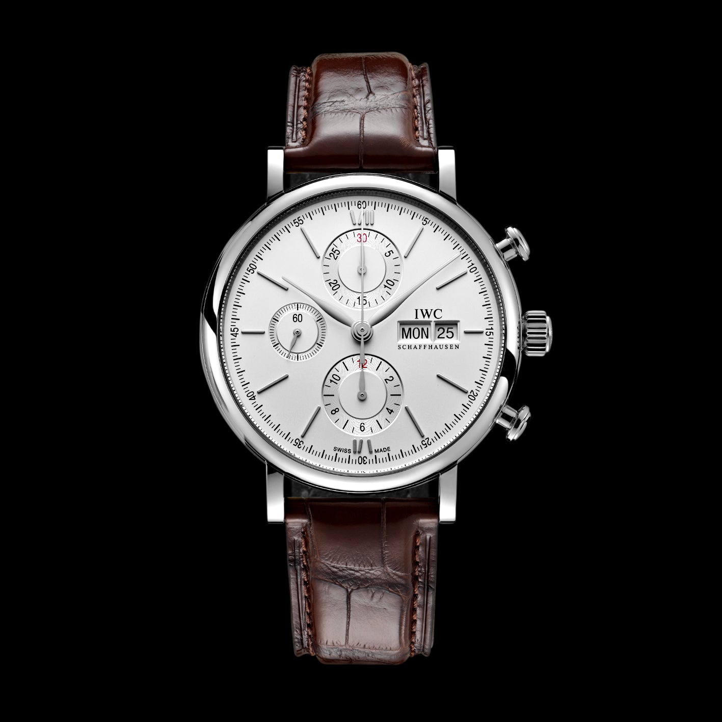 IWC Portofino Chronograph Watch 42mm White Dial IW391027