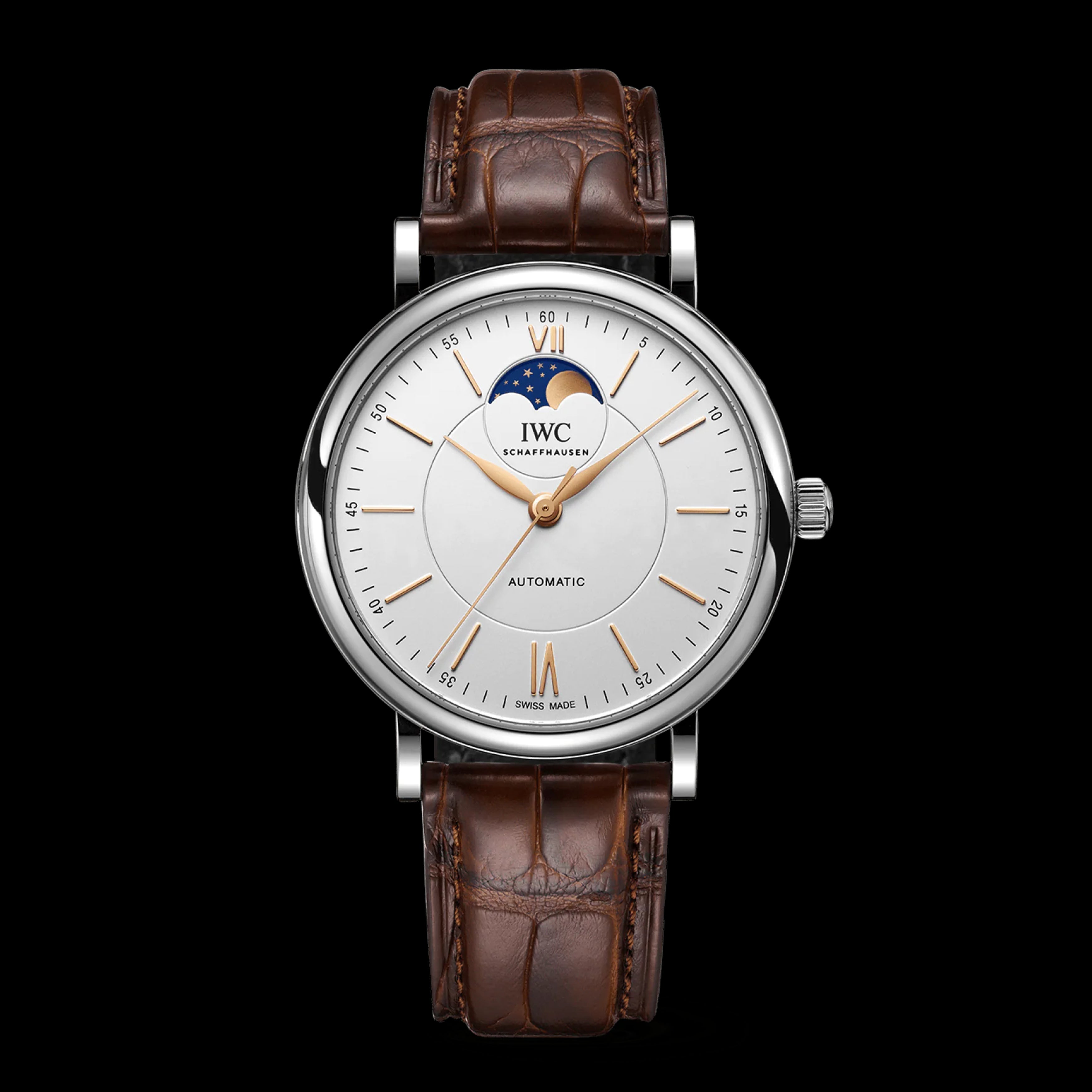 IWC Portofino Automatic Moon Phase 40 Watch, 40mm White Dial, IW459401