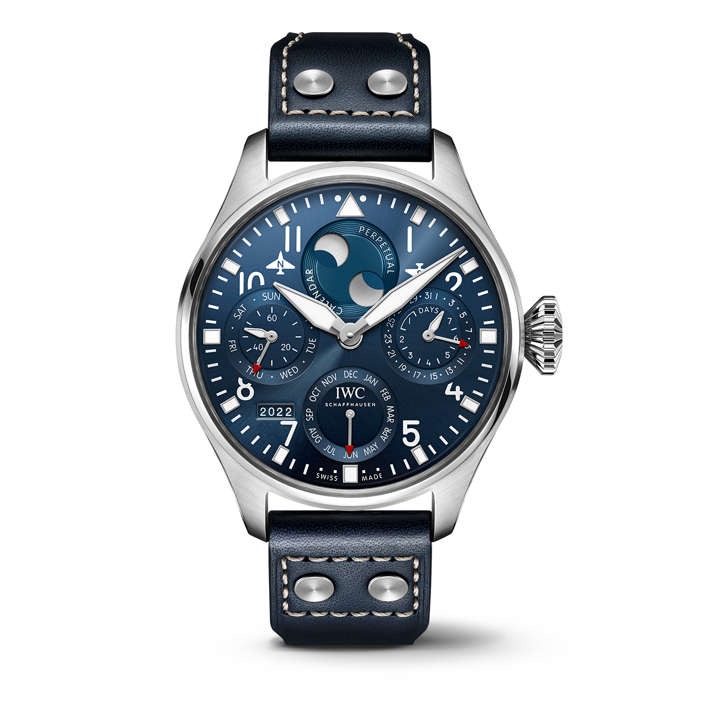 IWC Big Pilot'S Watch Perpetual Calendar Watch, 46.2mm Blue Dial, IW50 IWC Big Pilot'S Watch Perpetual Calendar Watch, 46.2mm Blue Dial, IW50
