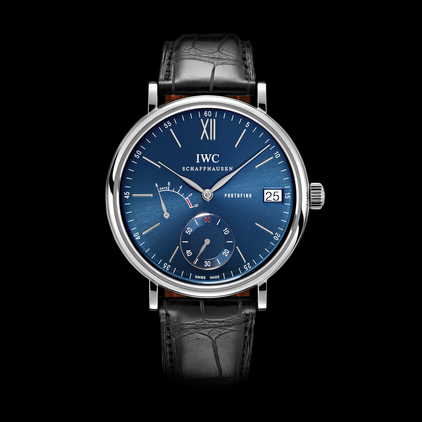 IWC Portofino Hand-Wound Eight Days Watch, 45mm Blue Dial, IW510106