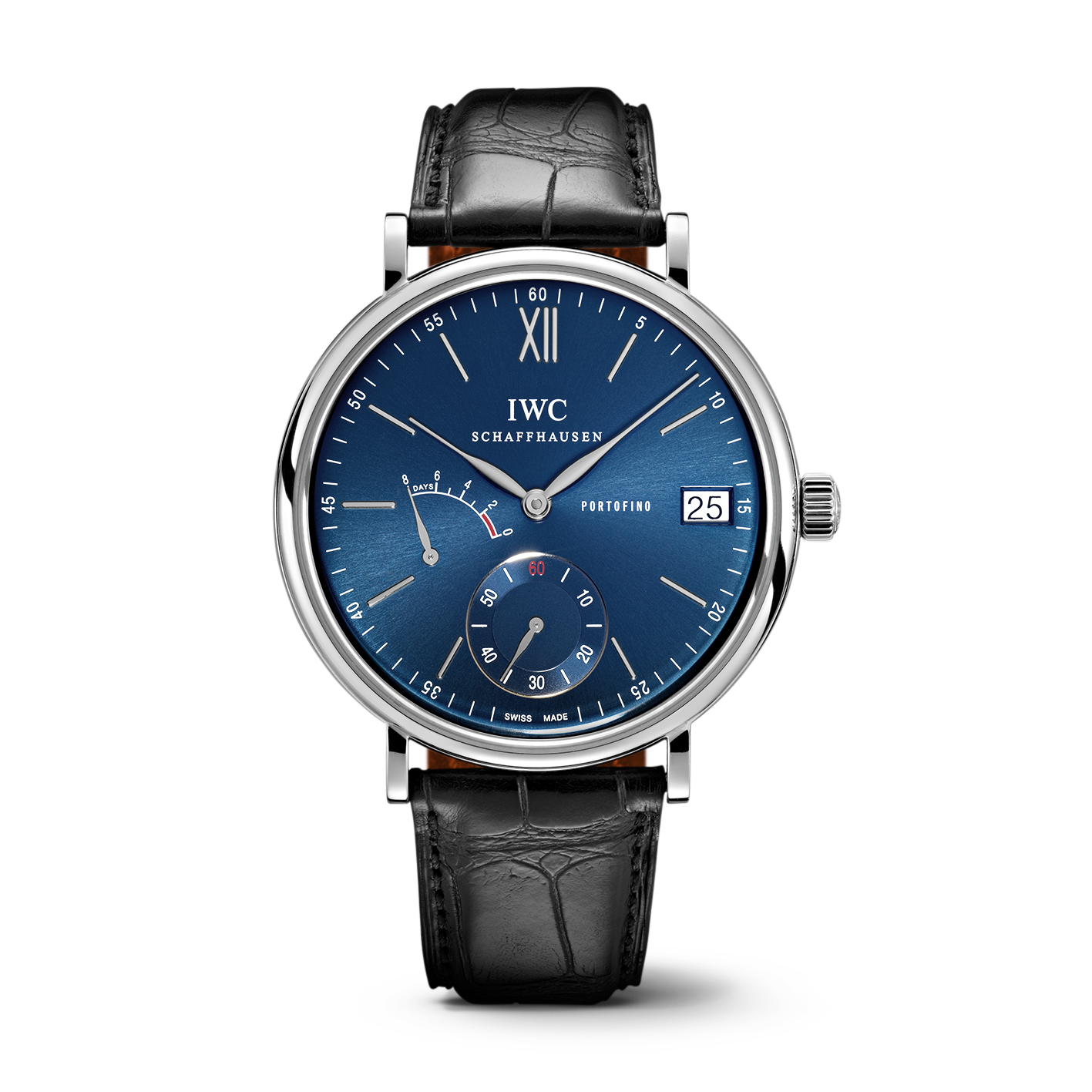 IWC Portofino Hand-Wound Eight Days Watch, 45mm Blue Dial
