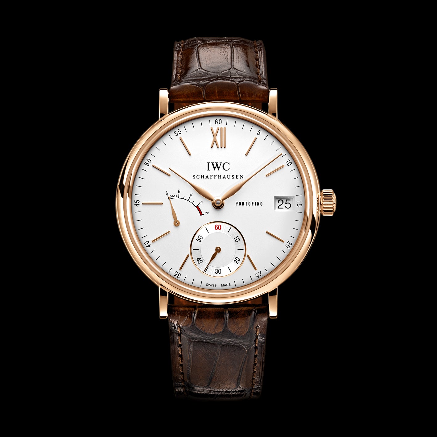 IWC Portofino Hand-Wound Eight Days Watch, 45mm White Dial, IW510107