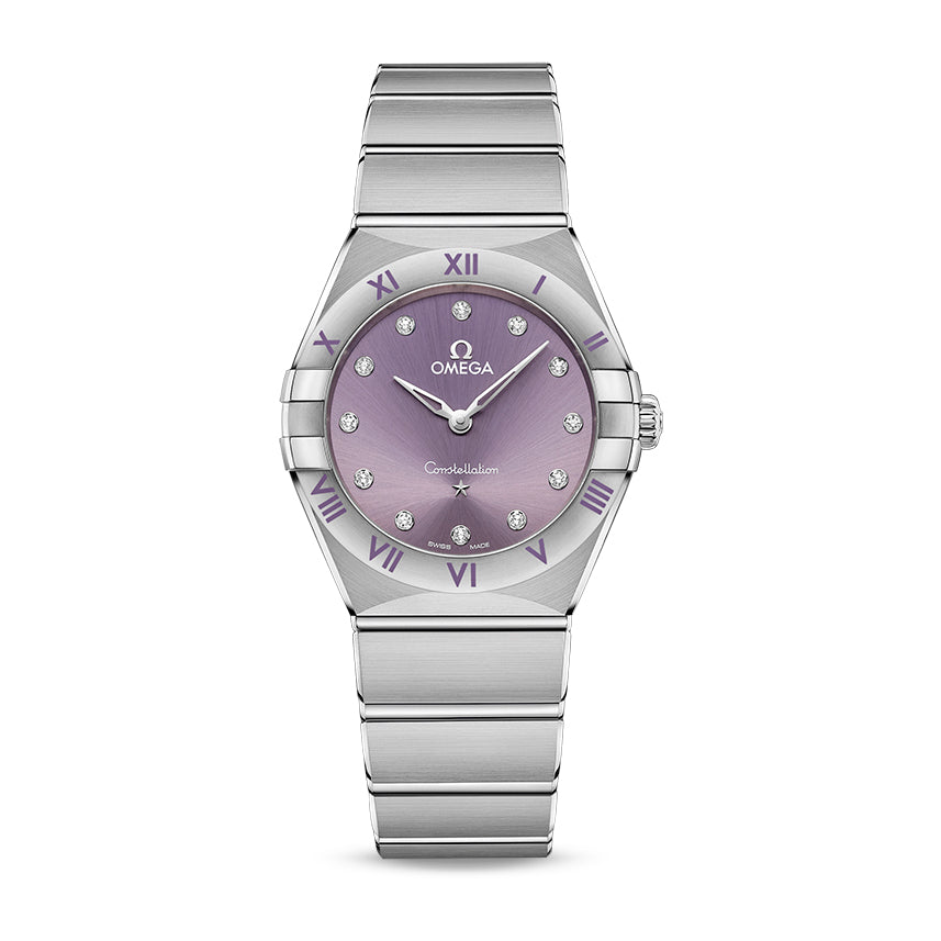 Omega Constellation Quartz Watch, 28mm Purple Dial, 131.10.28.60.60.002